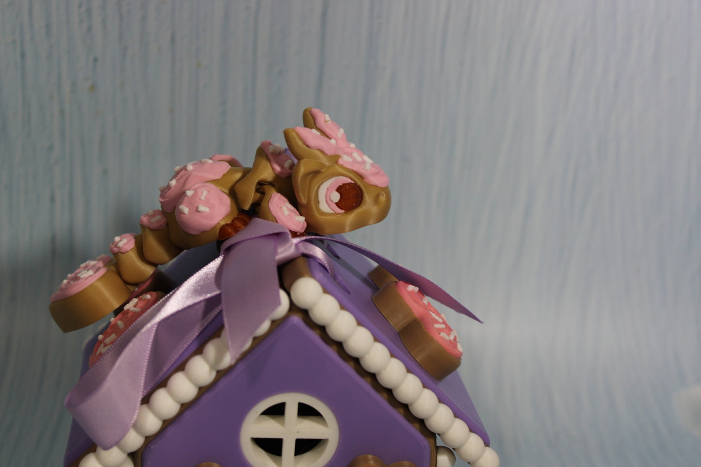 Sugar Cookie Dragon with Bonus Clicker tail Version-Cookie House Options - Wonderland 3D Printing 