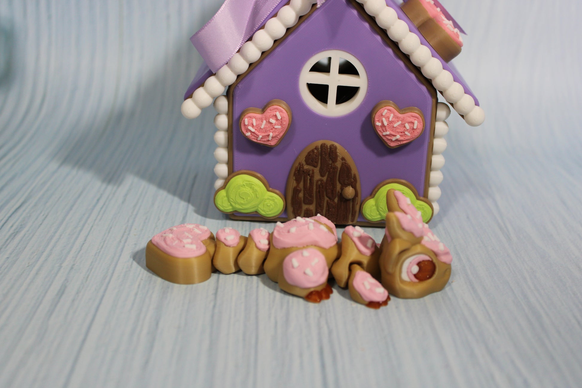 Sugar Cookie Dragon with Bonus Clicker tail Version-Cookie House Options - Wonderland 3D Printing 