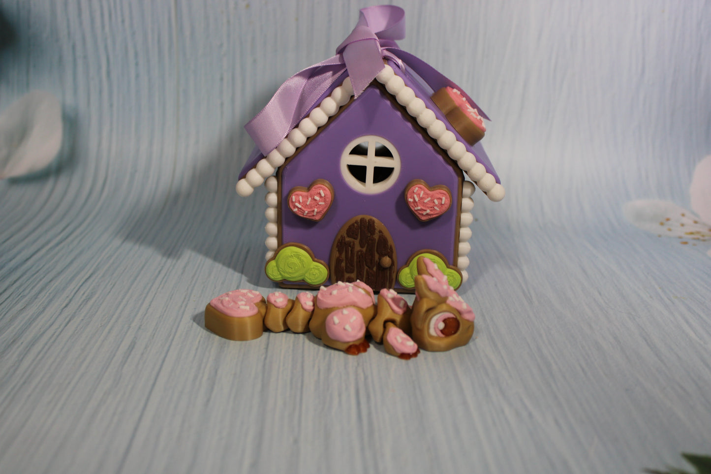 Sugar Cookie Dragon with Bonus Clicker tail Version-Cookie House Options - Wonderland 3D Printing 