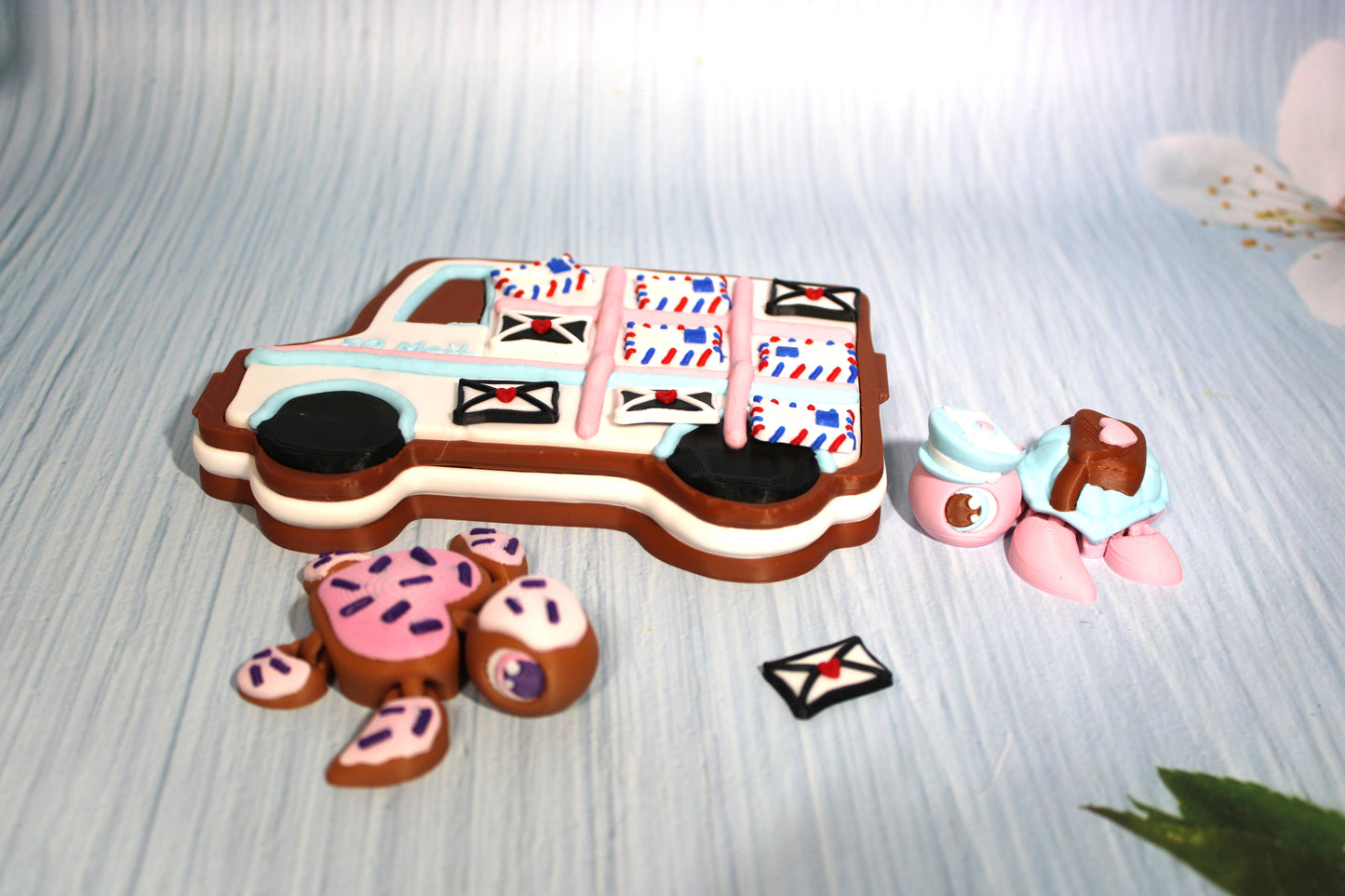 Sweet Turtles 2.5" Long with Tic Tac Toe Game Options-3d printed - Wonderland 3D Printing 