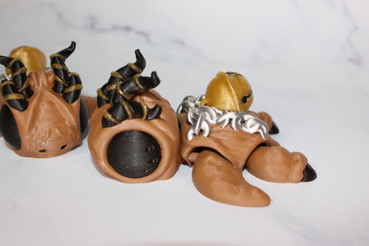 Christmas Turtles Articulated 3d Printed Figurine - Wonderland 3D Printing 