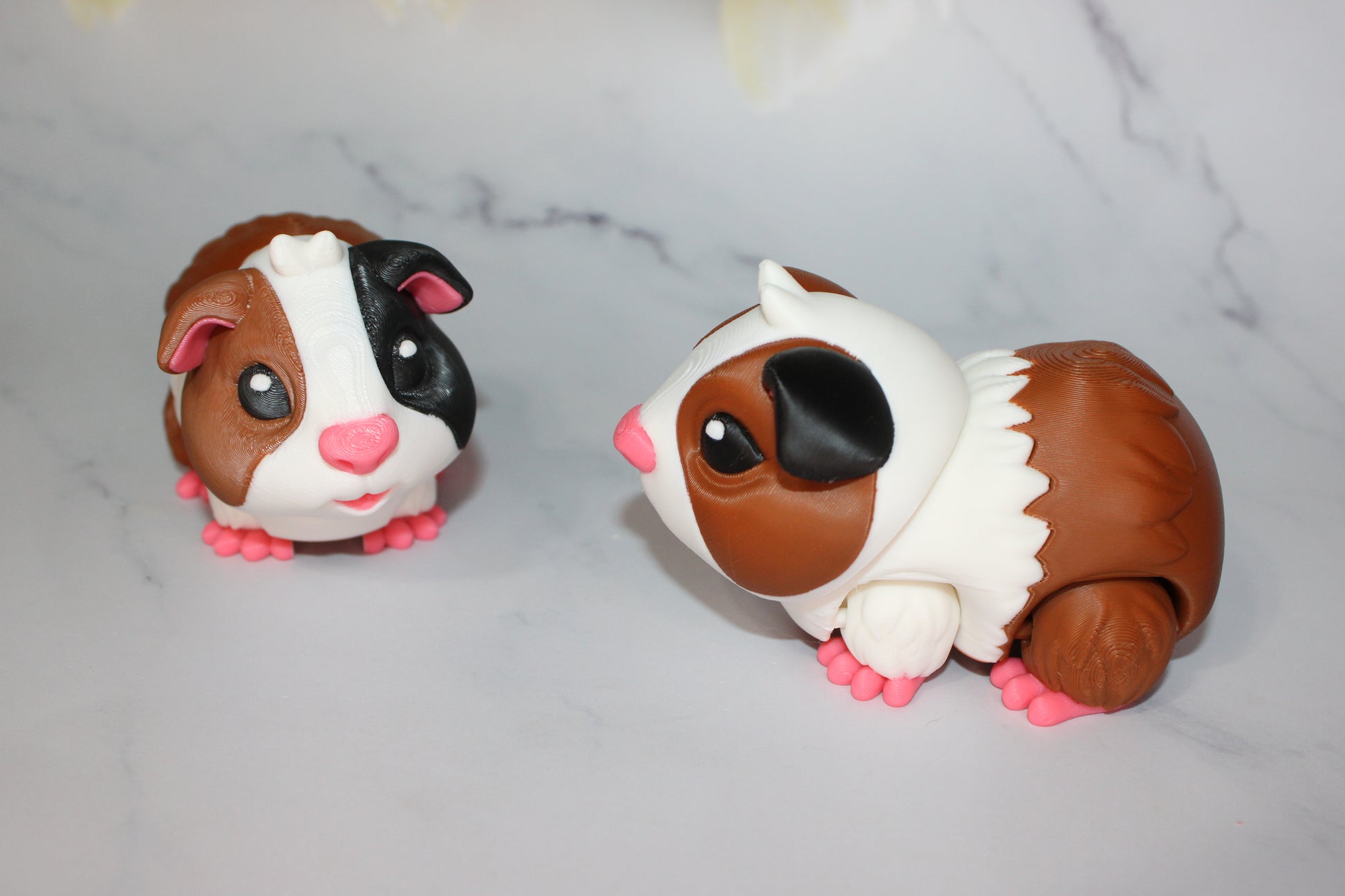 Guinea Pig 3D Printed Articulated Flexi Fidget Figurine - Wonderland 3D Printing 
