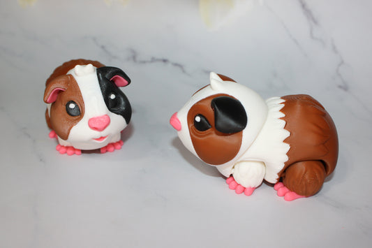 Guinea Pig 3D Printed Articulated Flexi Fidget Figurine - Wonderland 3D Printing 