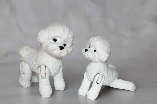 Bichon Frise 3D Printed Articulated Figurine - Wonderland 3D Printing 