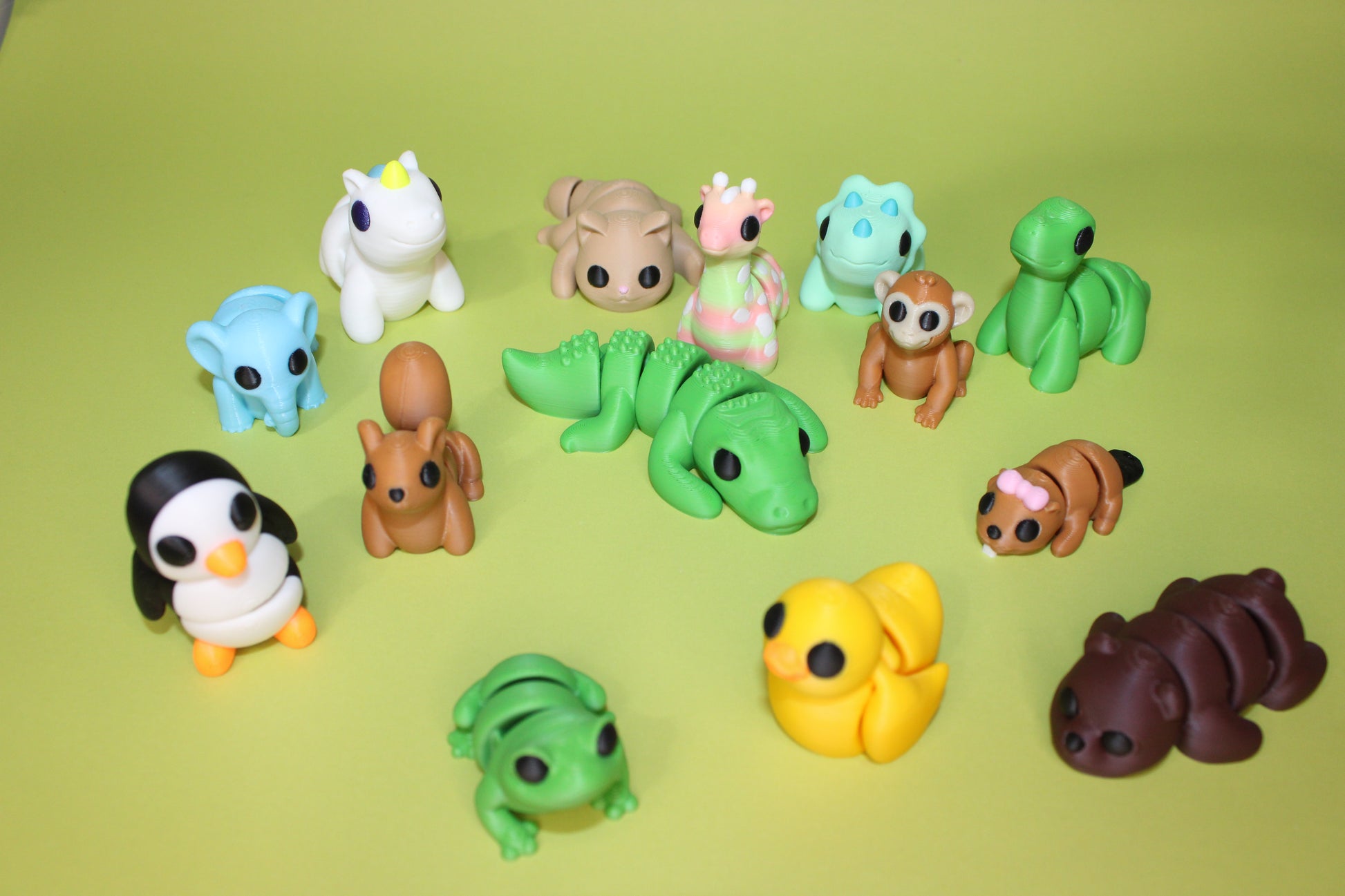 Random Packs of Mini Zou Pocket Pets-0.8-1.5 inches. 3D Printed Mini Fidget Figurines. Great for Birthday Parties! - Wonderland 3D Printing 