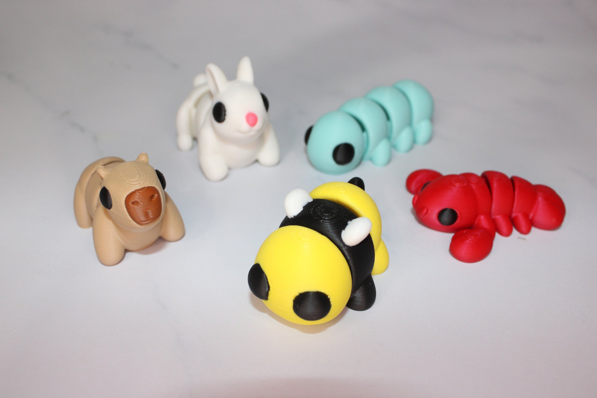 Random Packs of Mini Zou Pocket Pets-0.8-1.5 inches. 3D Printed Mini Fidget Figurines. Great for Birthday Parties! - Wonderland 3D Printing 