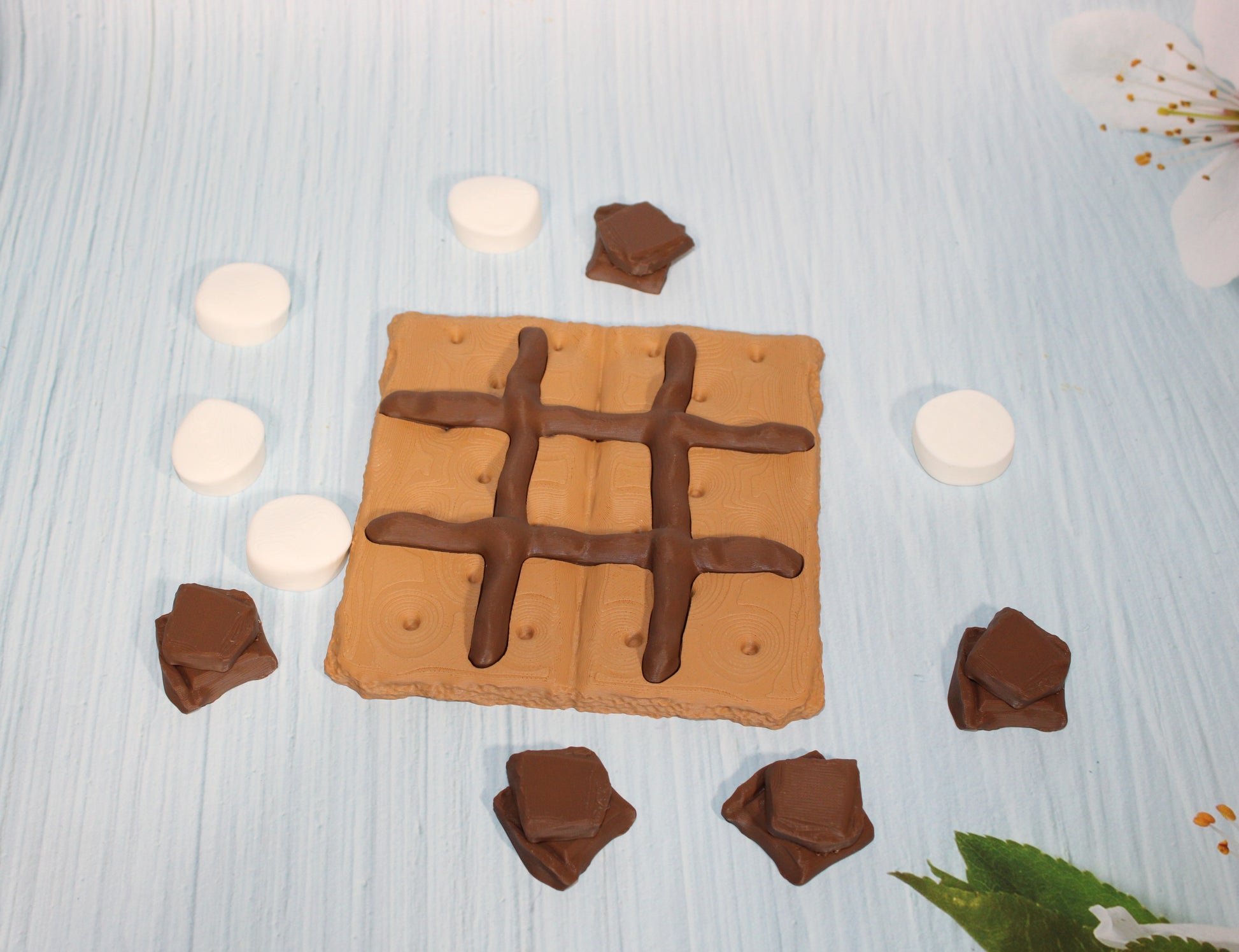 Smores Tic Tac Toe-3d printed - Wonderland 3D Printing 