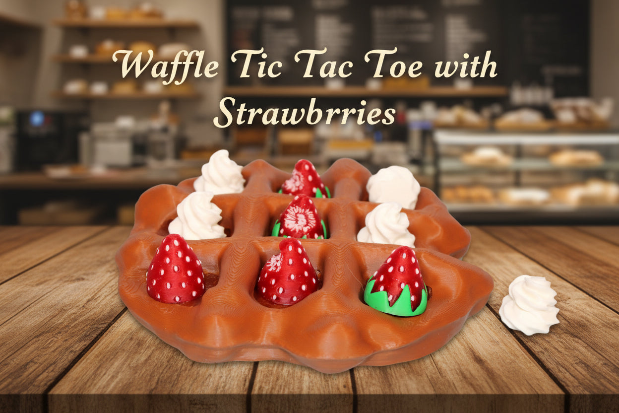 Waffle Tic Tac Toe-3d printed - Wonderland 3D Printing 