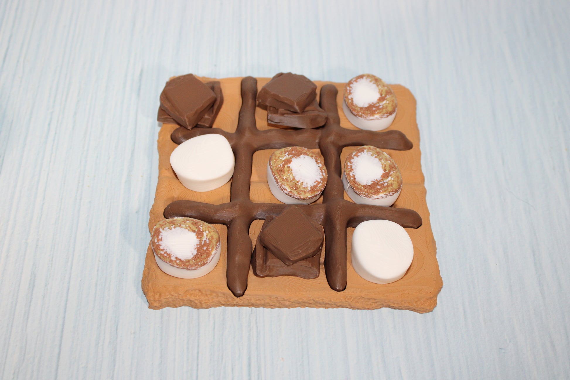 Smores Tic Tac Toe-3d printed - Wonderland 3D Printing 