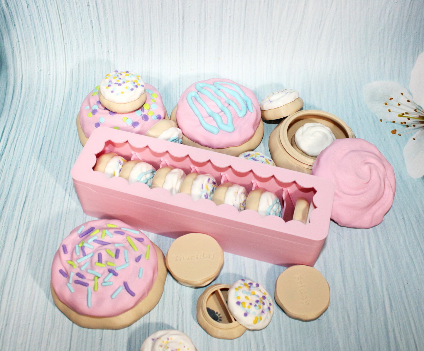 Sugar Cookie Storage Containers- 3D Printed- Multiple to choose from - Wonderland 3D Printing 