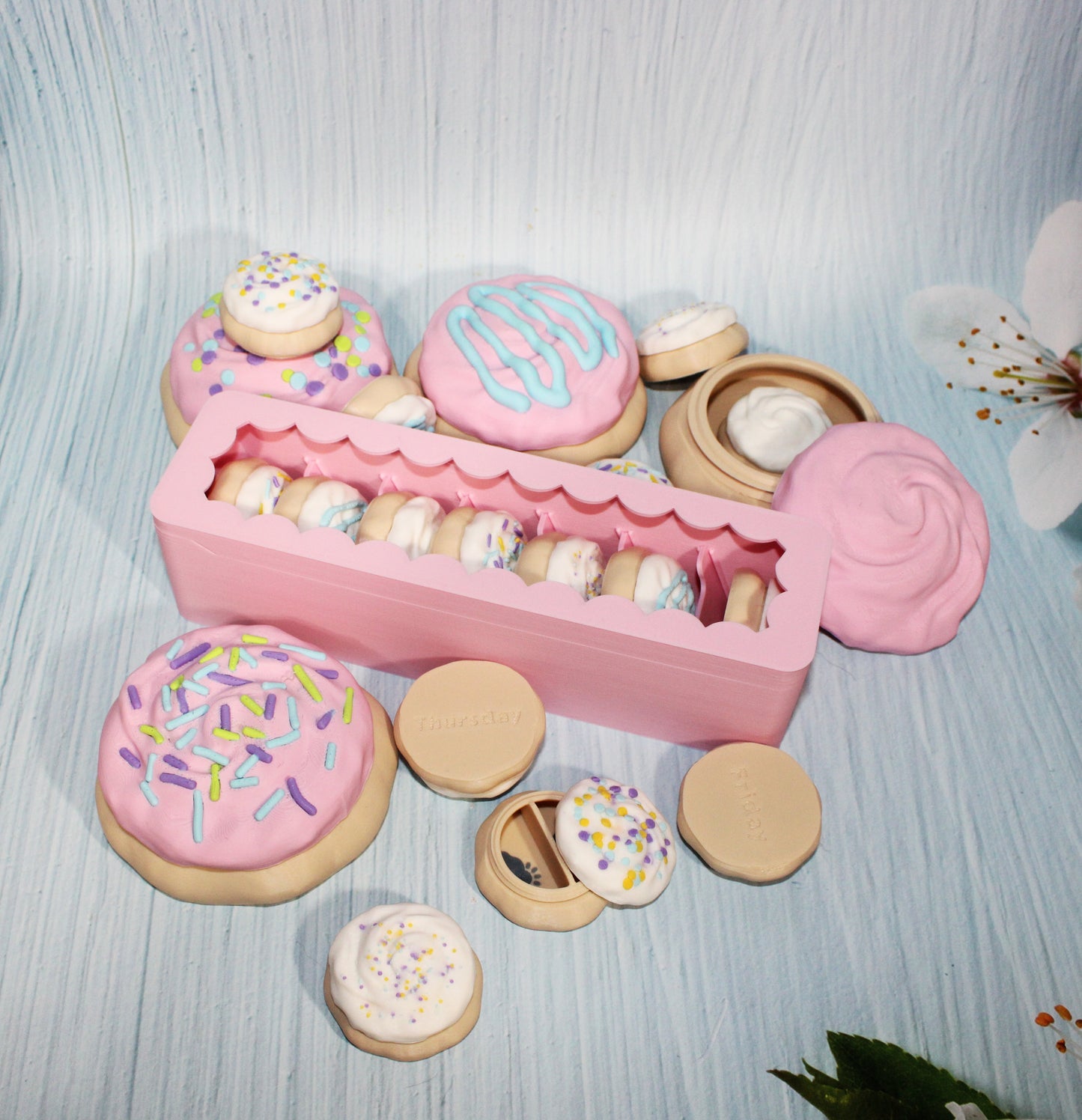 Sugar Cookie Storage Containers- 3D Printed- Multiple to choose from - Wonderland 3D Printing 