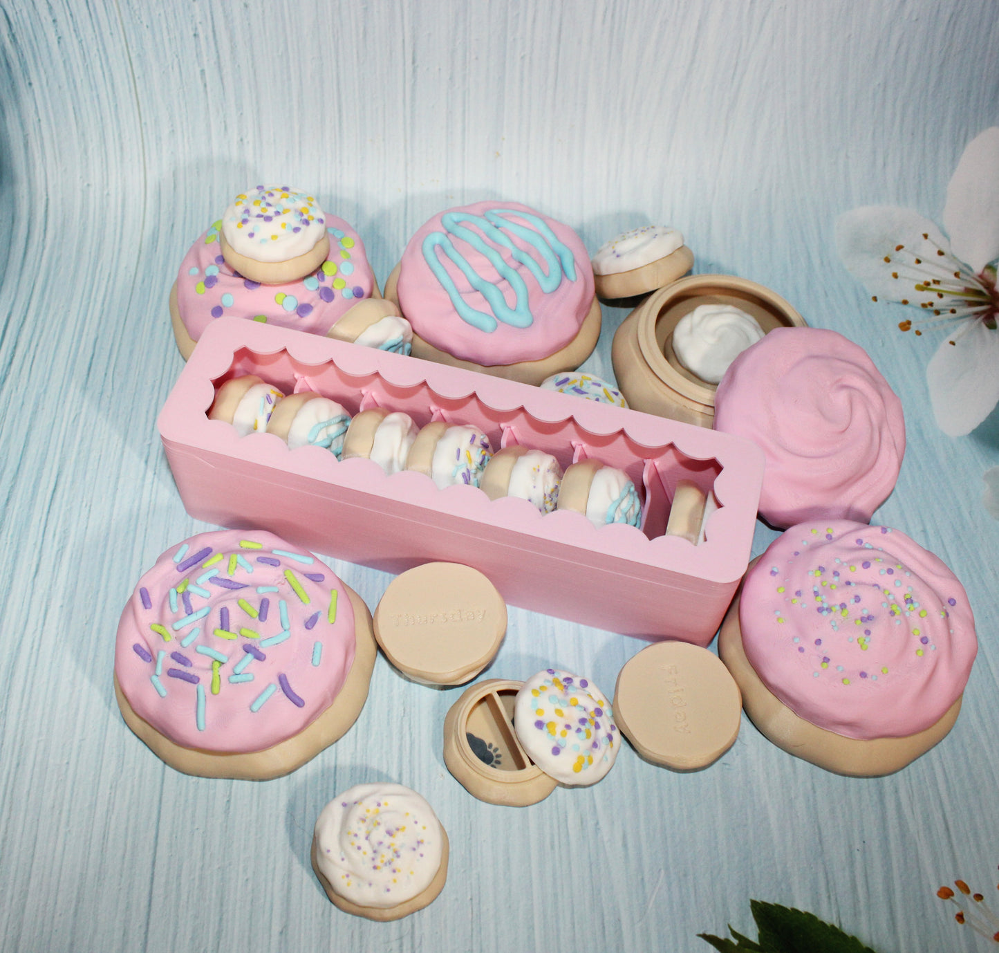Sugar Cookie Storage Containers- 3D Printed- Multiple to choose from - Wonderland 3D Printing 