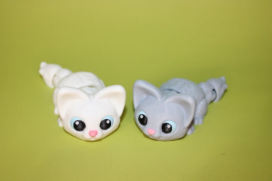 Munchkin Kitty Articulated 3d Printed Figurine - Wonderland 3D Printing 