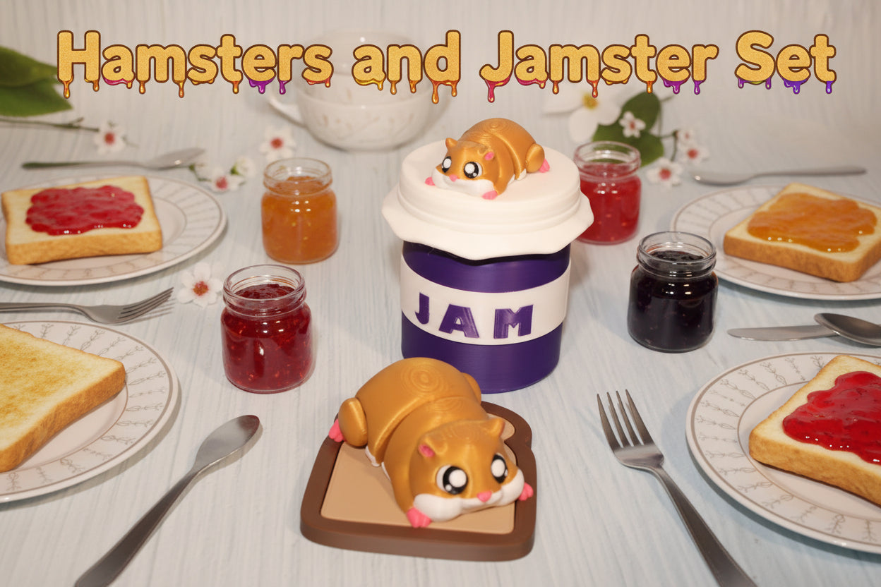 Hamster Flexi and Jamster Set-3d printed - Wonderland 3D Printing 