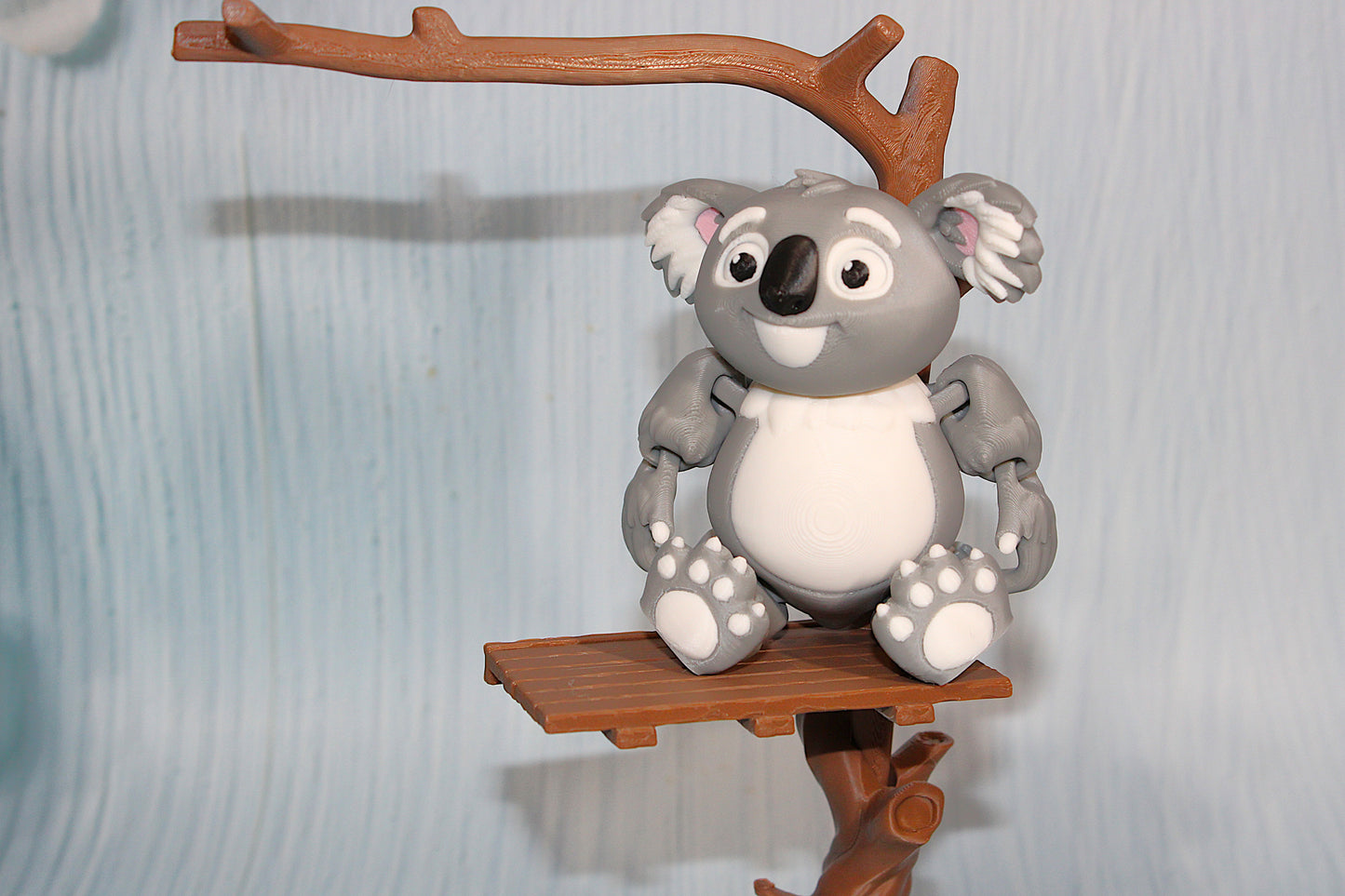 Koala with Tree Options 3D Printed Articulated Figurine - Wonderland 3D Printing 
