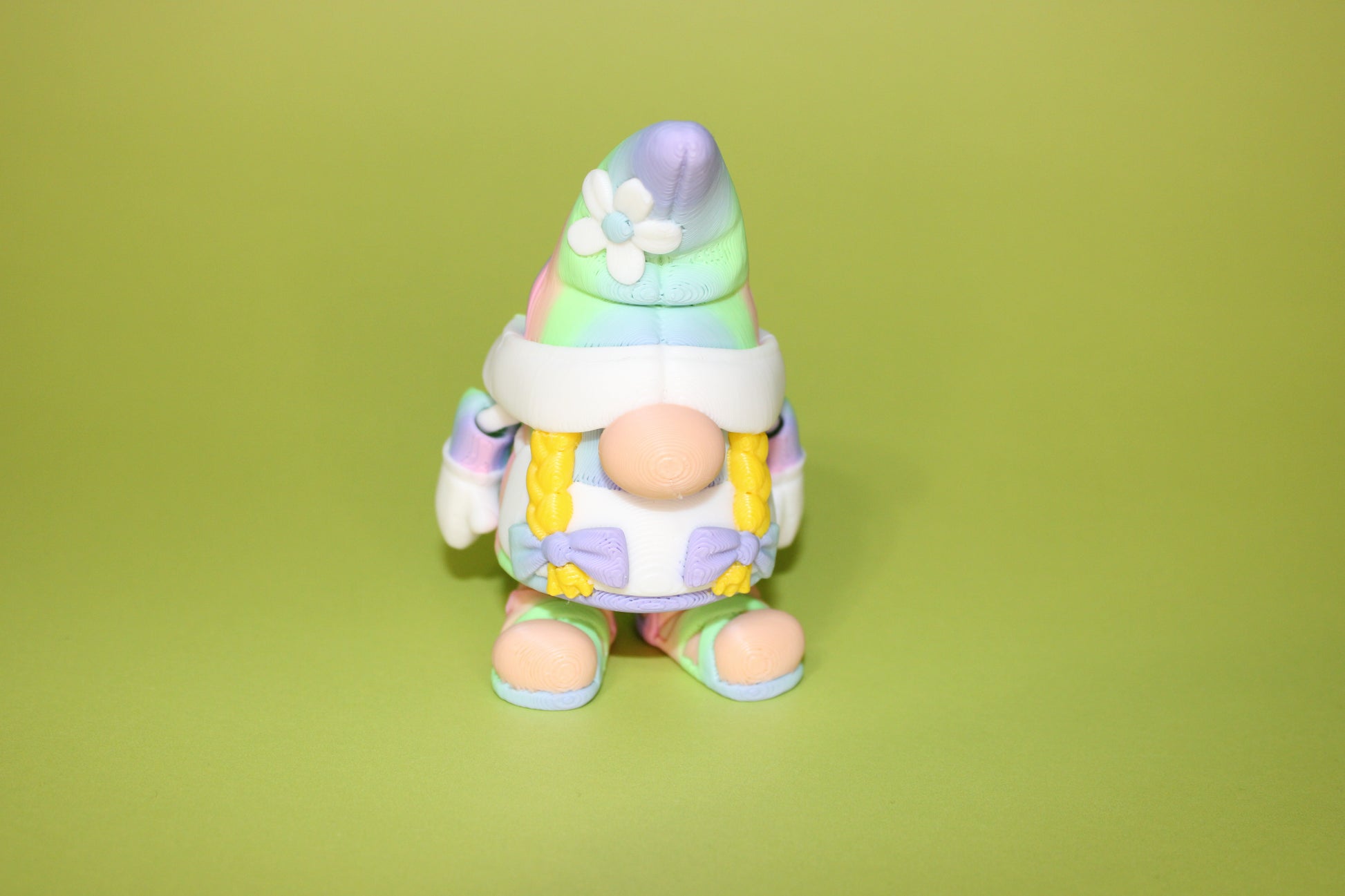 Summer Garden Gnome:3.25 in -3D Printed Articulated Figurine - Wonderland 3D Printing 