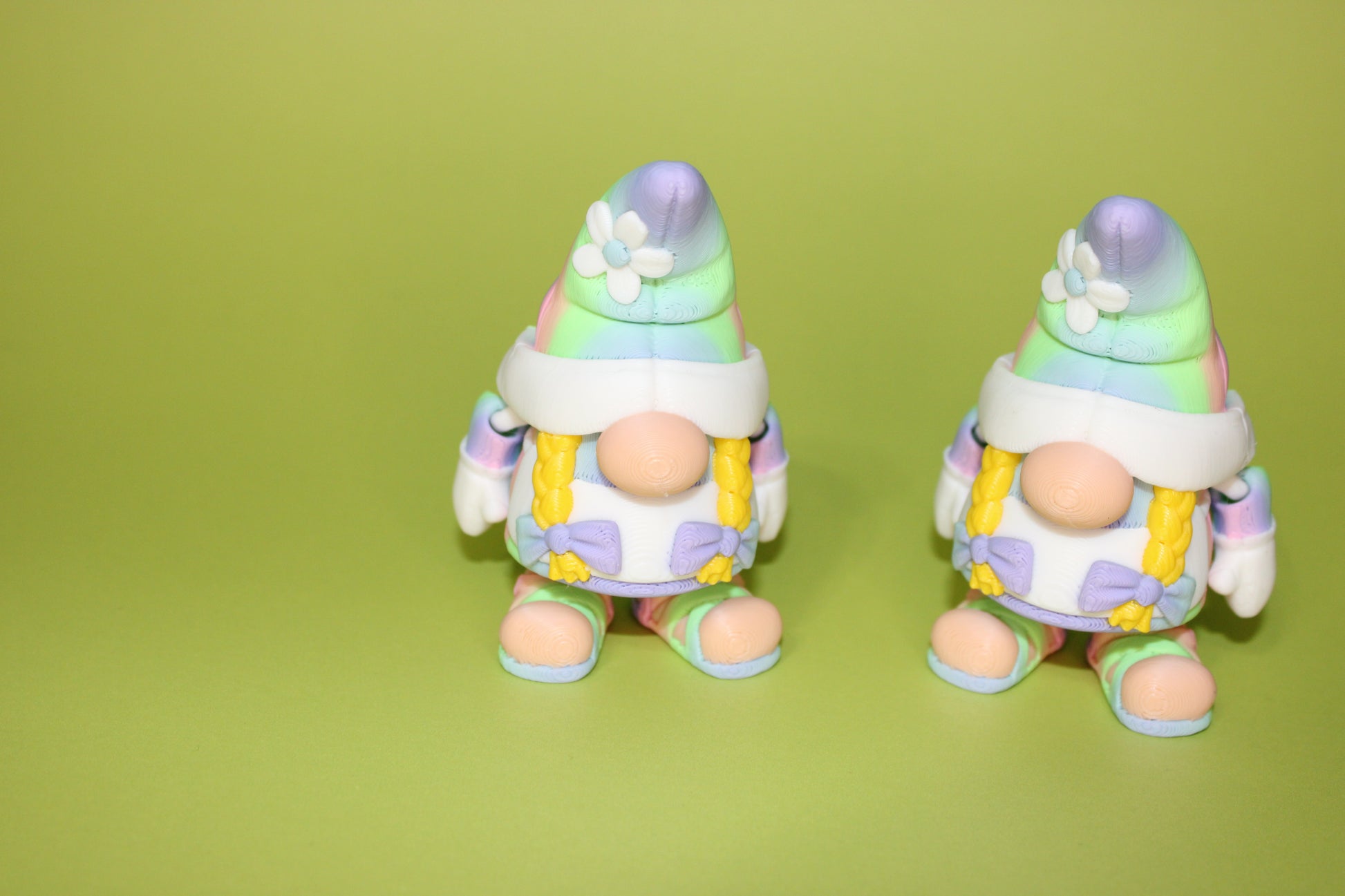 Summer Garden Gnome:3.25 in -3D Printed Articulated Figurine - Wonderland 3D Printing 
