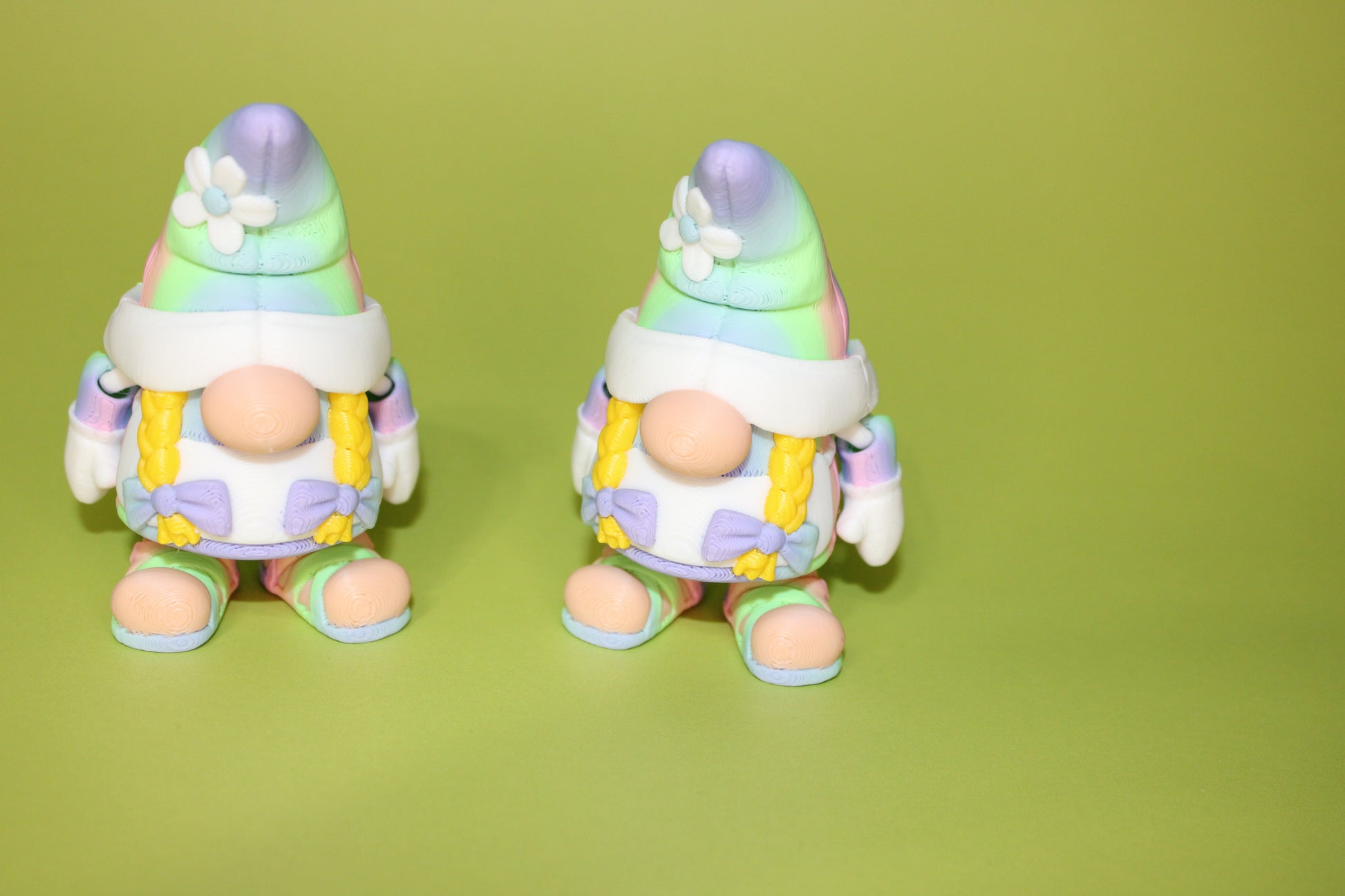 Summer Garden Gnome:3.25 in -3D Printed Articulated Figurine - Wonderland 3D Printing 