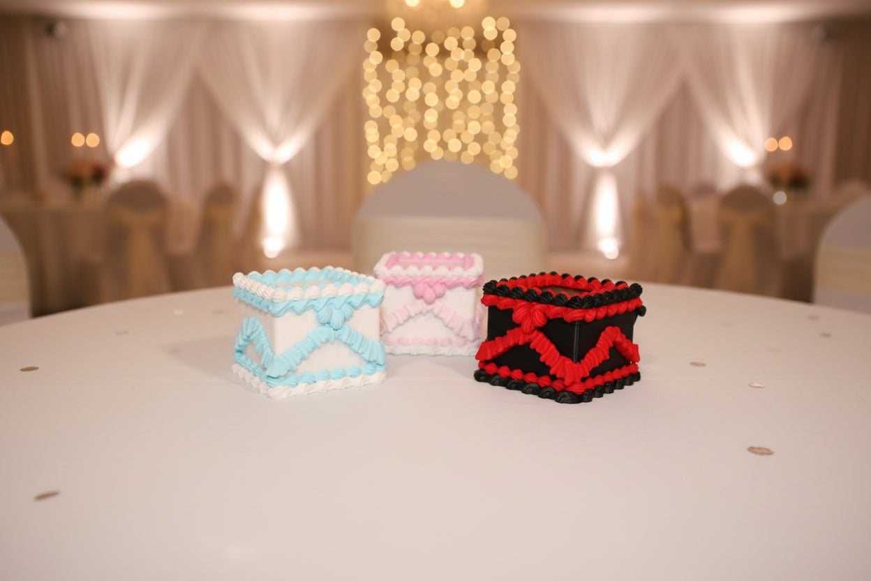 3d Printed Cake Storage Boxes 3" x 3" x 2.75'"t - Wonderland 3D Printing 