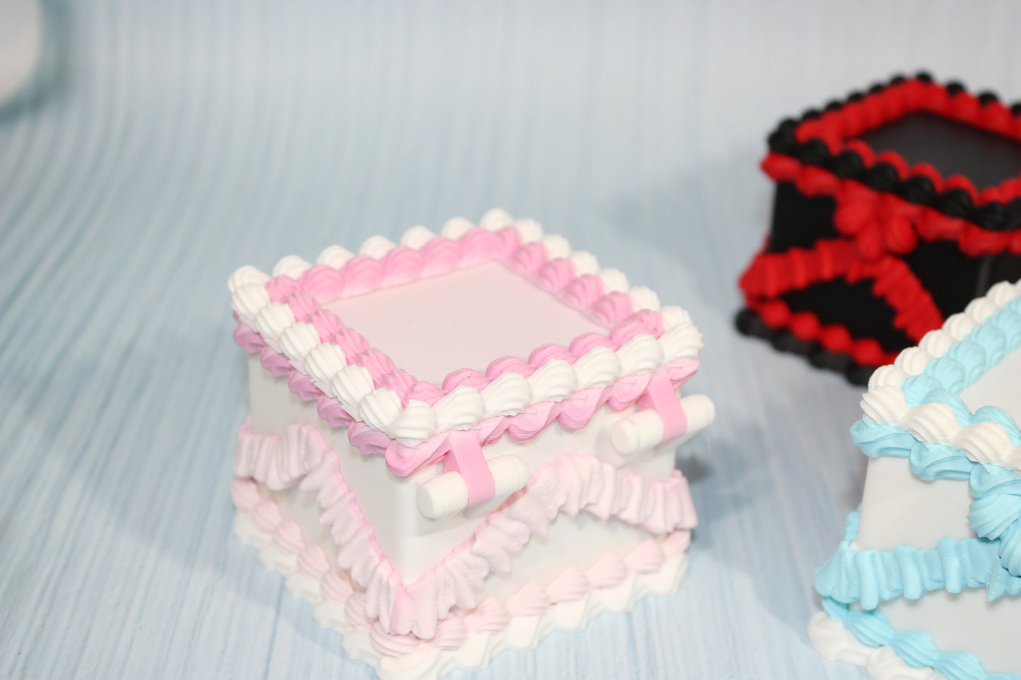 3d Printed Cake Storage Boxes 3" x 3" x 2.75'"t - Wonderland 3D Printing 