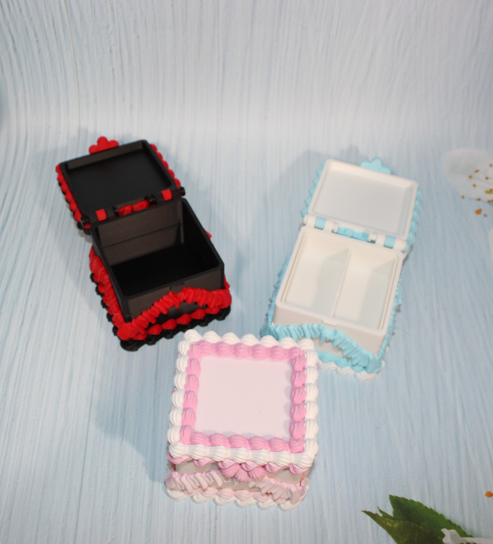 3d Printed Cake Storage Boxes 3" x 3" x 2.75'"t - Wonderland 3D Printing 