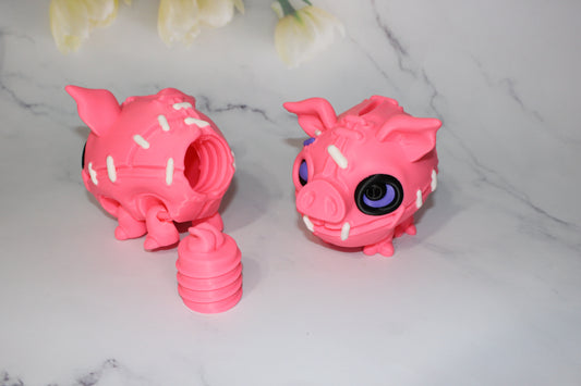 Twisted Piggy Bank 6 inches 3d Printed Articulated Figurine - Wonderland 3D Printing 