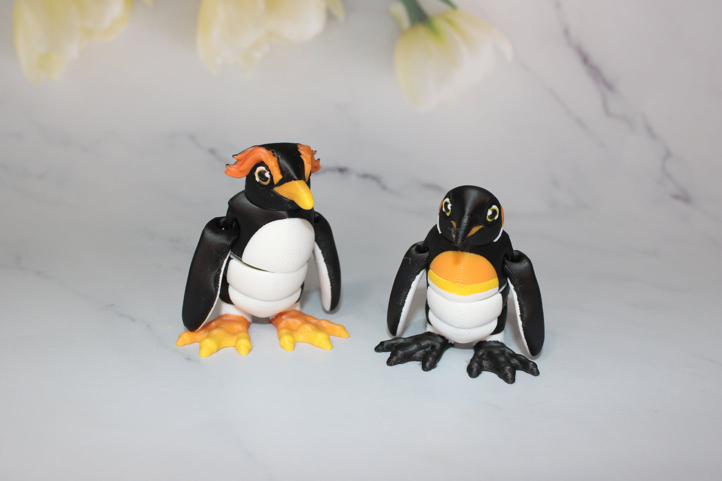 Penguins 3D Printed Articulated Flexi Fidget Figurine - Wonderland 3D Printing 