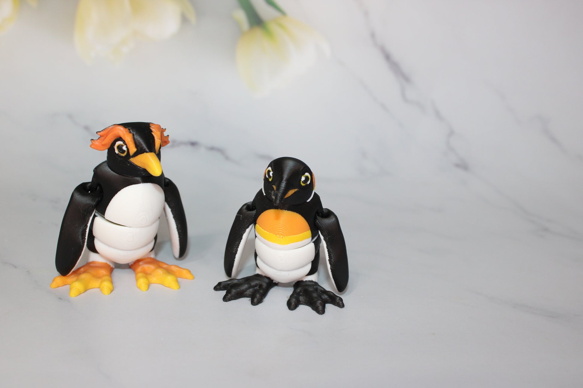 Penguins 3D Printed Articulated Flexi Fidget Figurine - Wonderland 3D Printing 