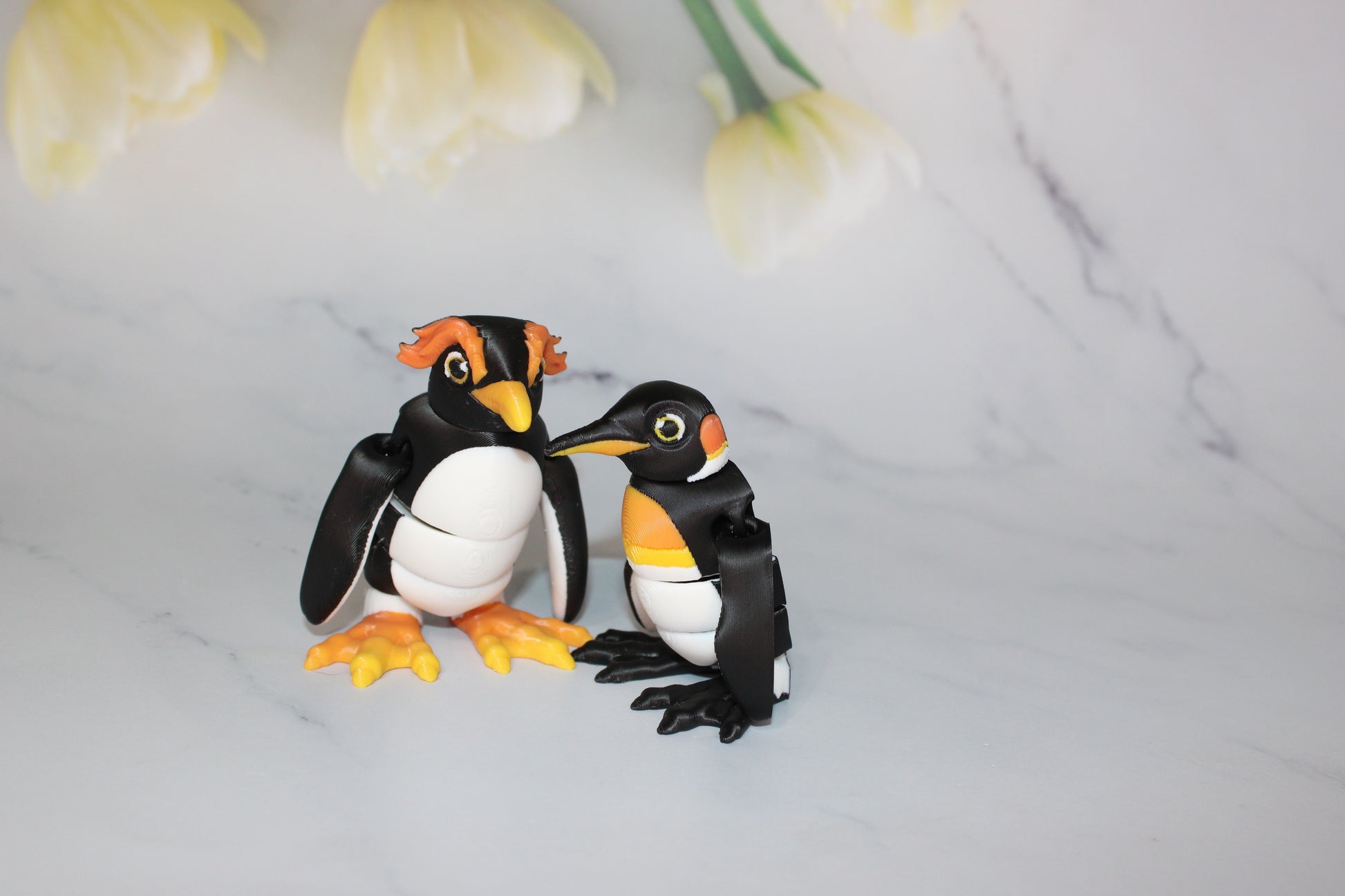 Penguins 3D Printed Articulated Flexi Fidget Figurine - Wonderland 3D Printing 