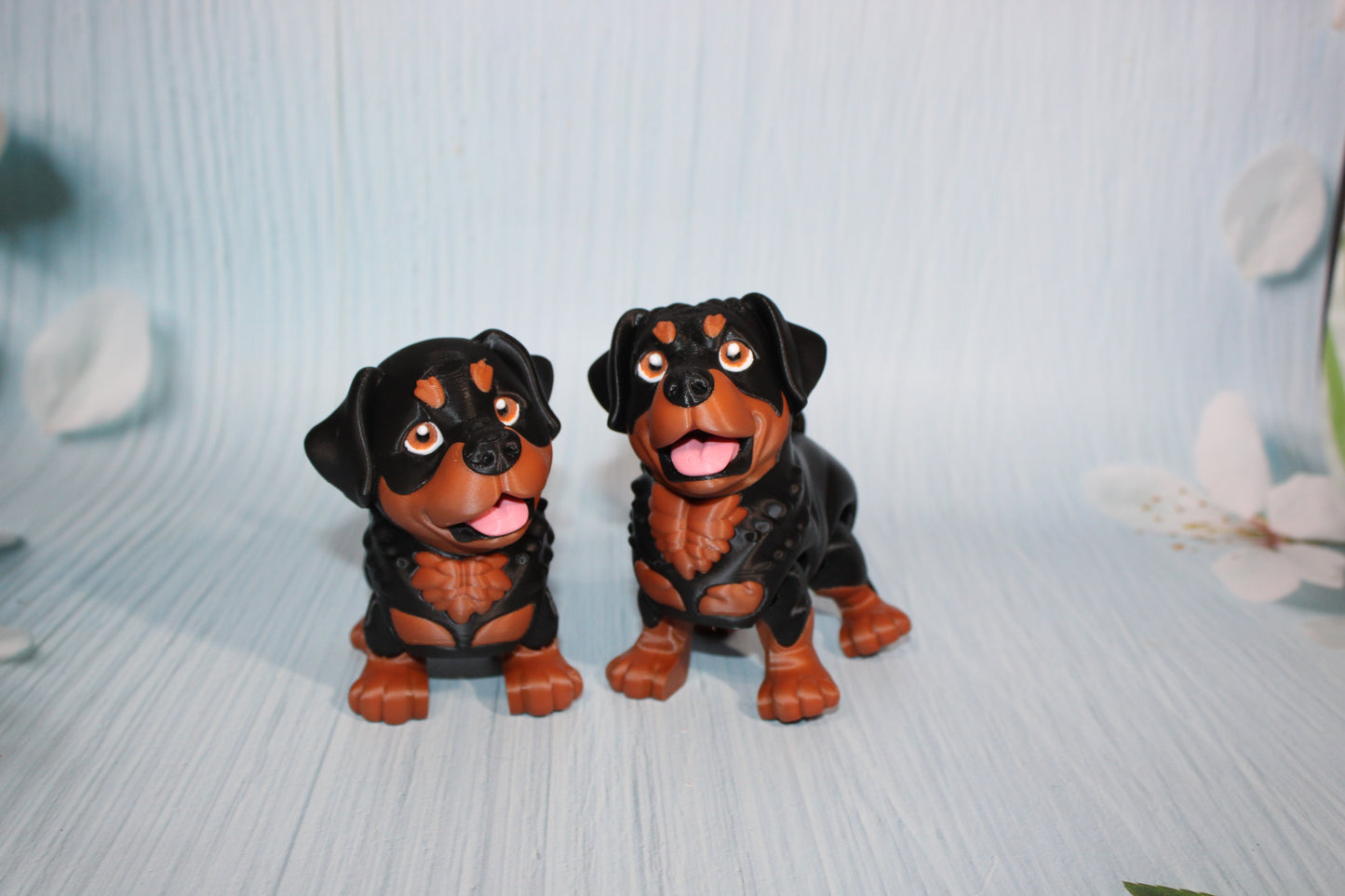 Rottweiler Dog 3D Printed Articulated Flexi Fidget Figurine - Wonderland 3D Printing 