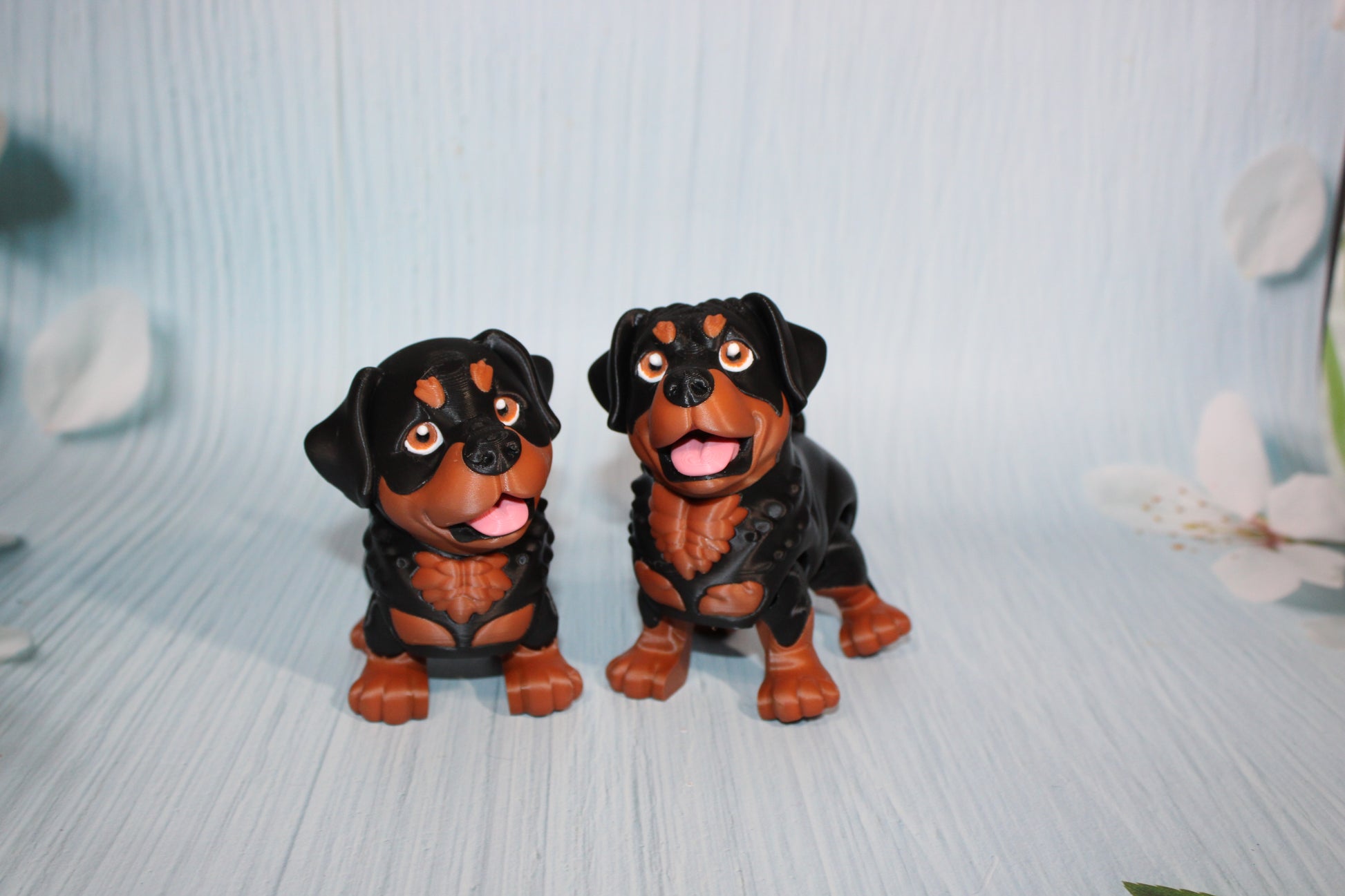 Rottweiler Dog 3D Printed Articulated Flexi Fidget Figurine - Wonderland 3D Printing 