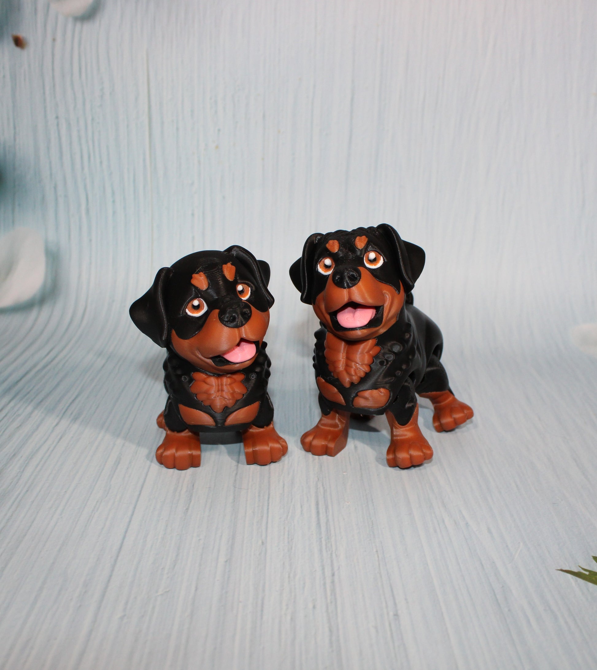 Rottweiler Dog 3D Printed Articulated Flexi Fidget Figurine - Wonderland 3D Printing 