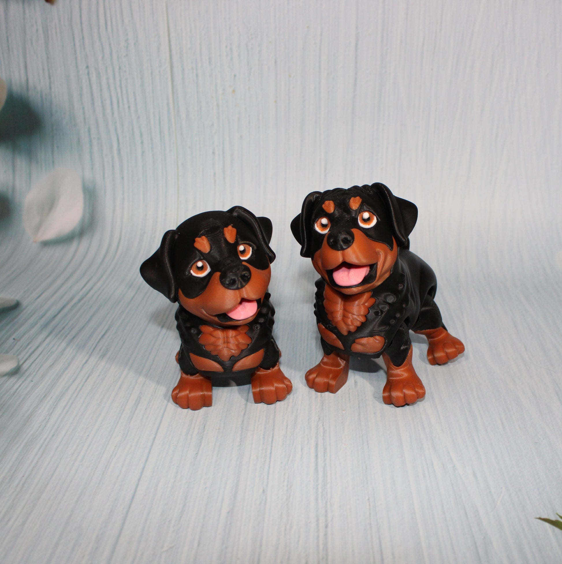 Rottweiler Dog 3D Printed Articulated Flexi Fidget Figurine - Wonderland 3D Printing 