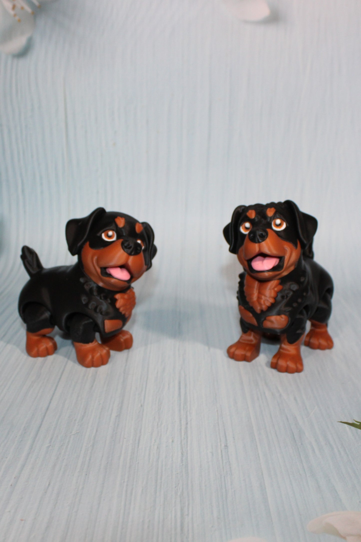 Rottweiler Dog 3D Printed Articulated Flexi Fidget Figurine - Wonderland 3D Printing 