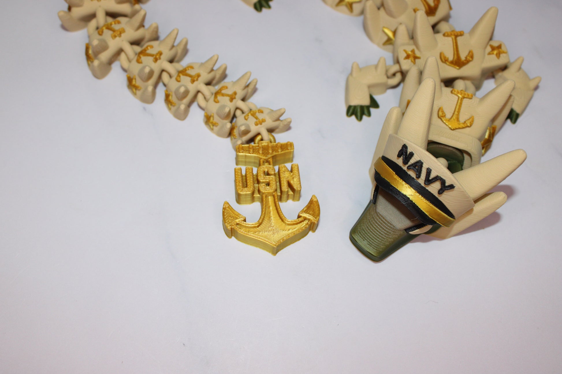 Military Dragon 3D Printed Articulated Figurine - Wonderland 3D Printing 