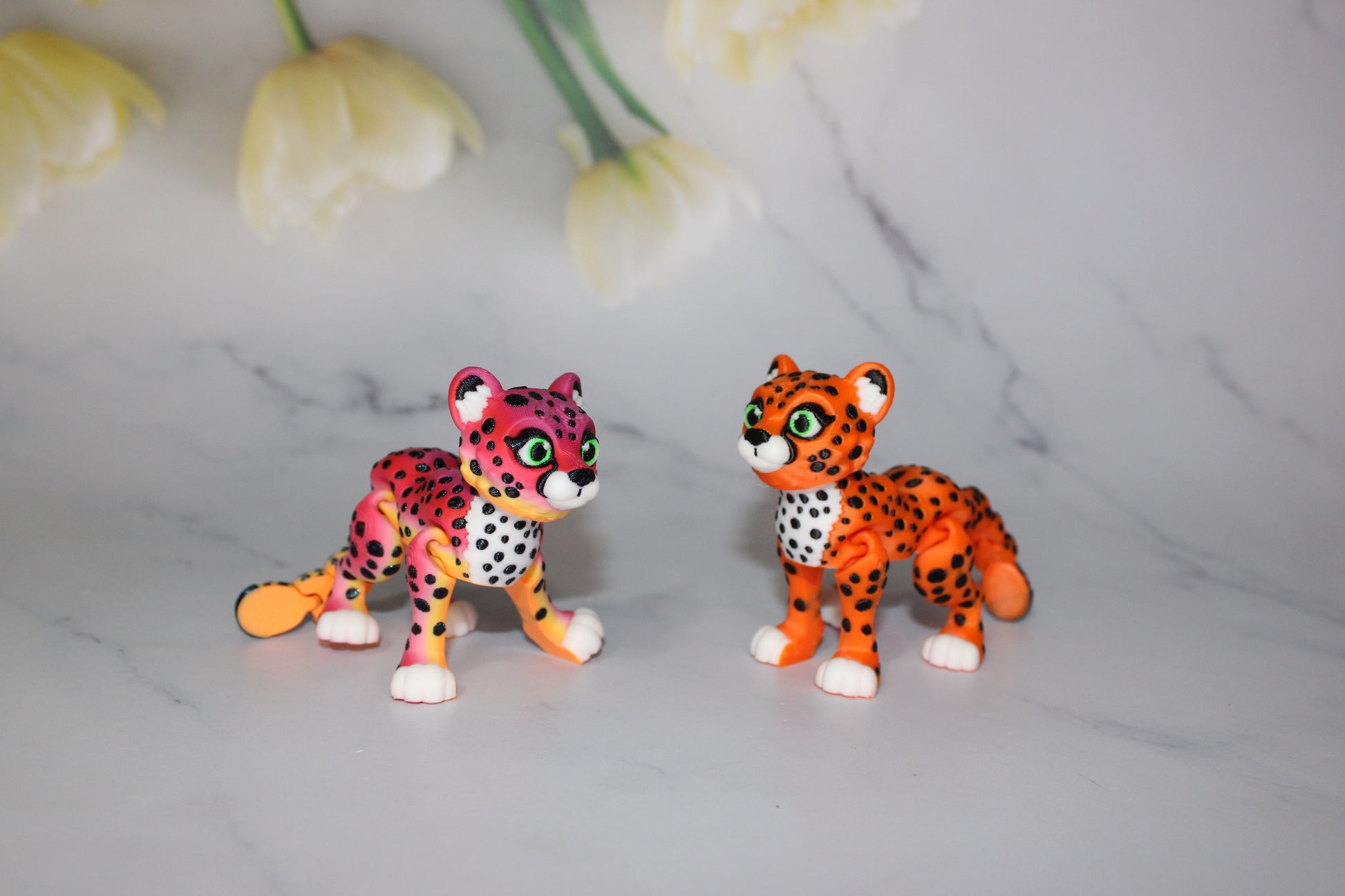 Cheetah 3D Printed Articulated Flexi Fidget Figurine - Wonderland 3D Printing 