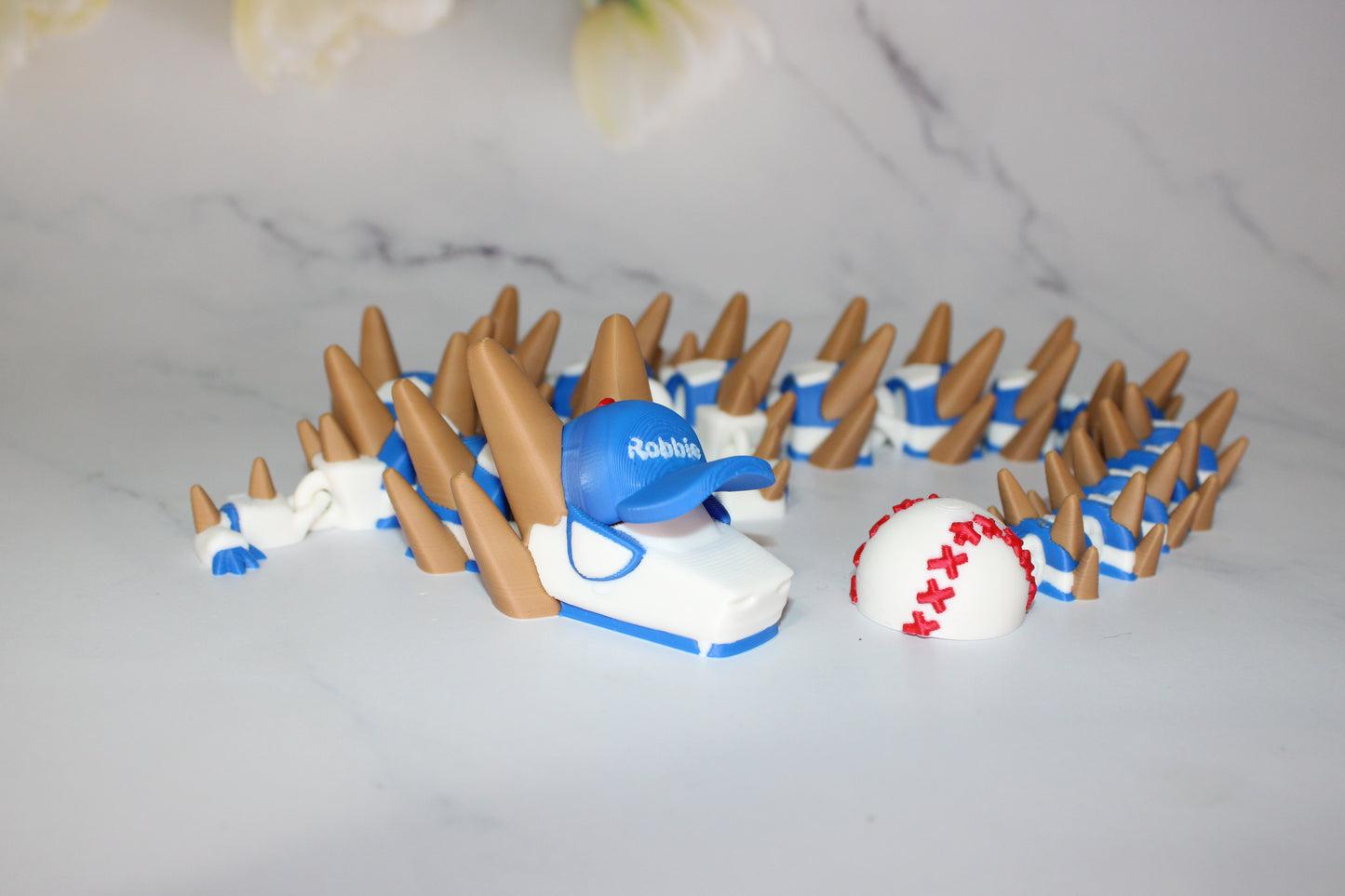 Baseball Dragon 3D Printed Articulated Figurine