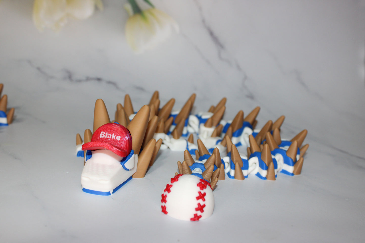 Baseball Dragon 3D Printed Articulated Figurine
