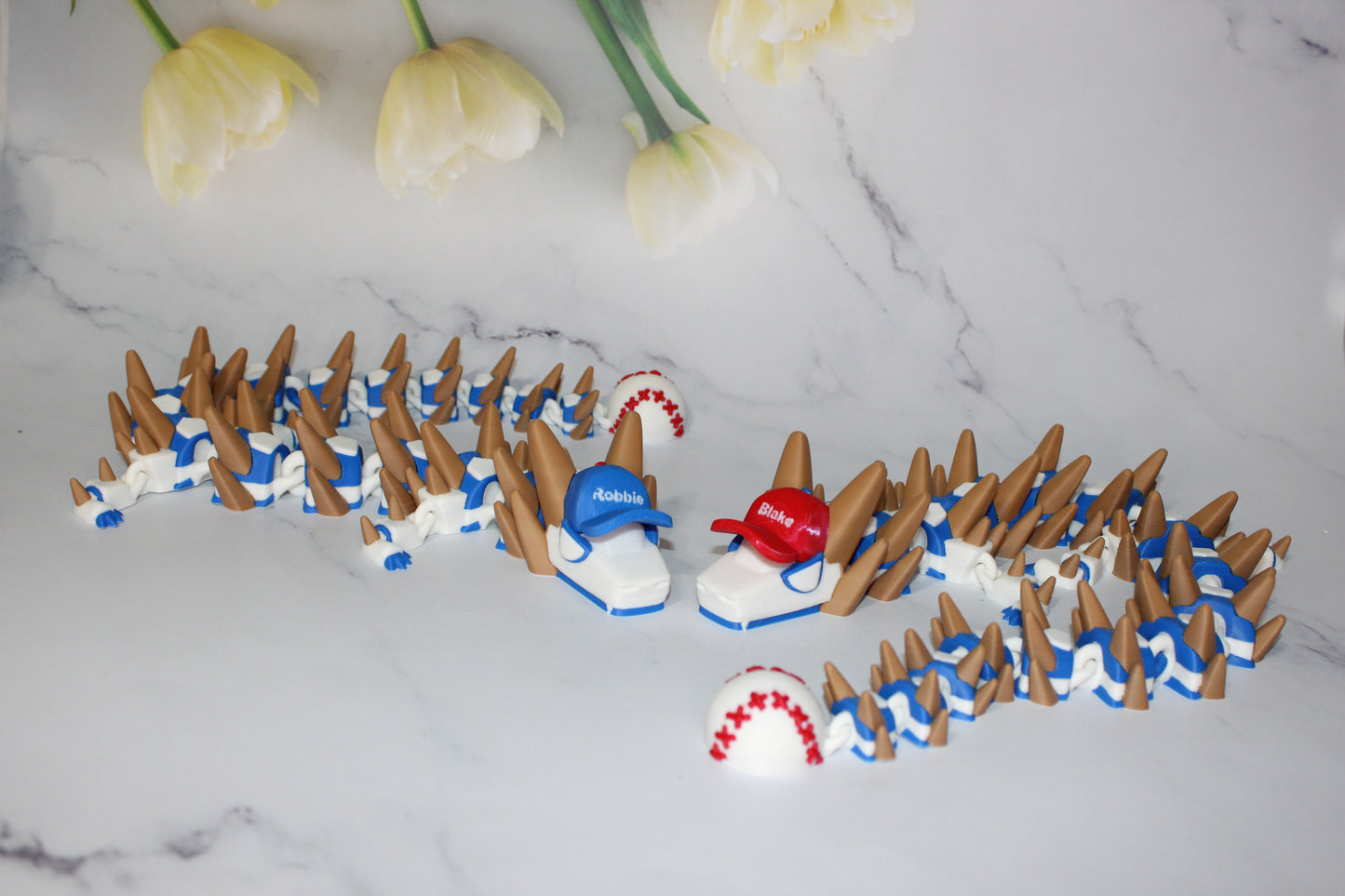 Baseball Dragon 3D Printed Articulated Figurine