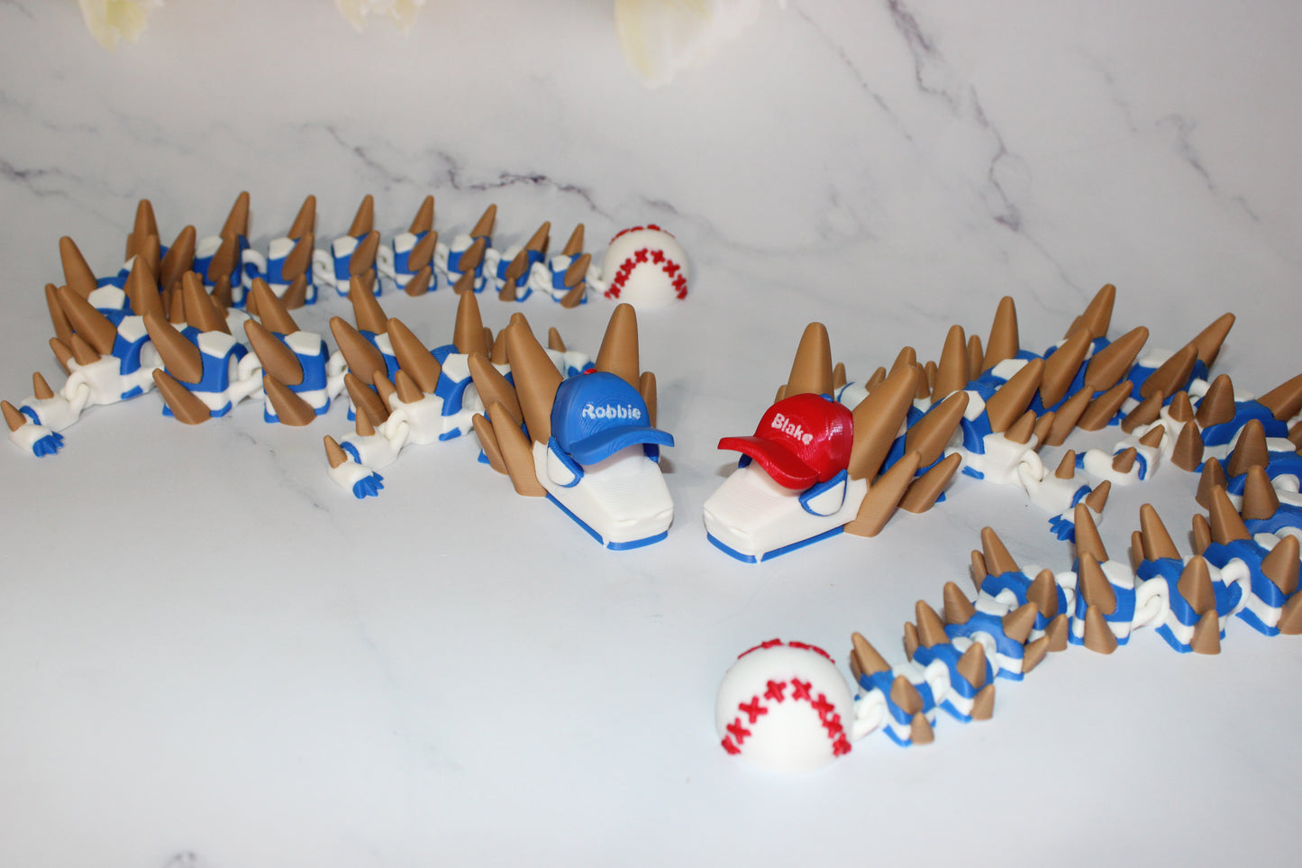 Baseball Dragon 3D Printed Articulated Figurine