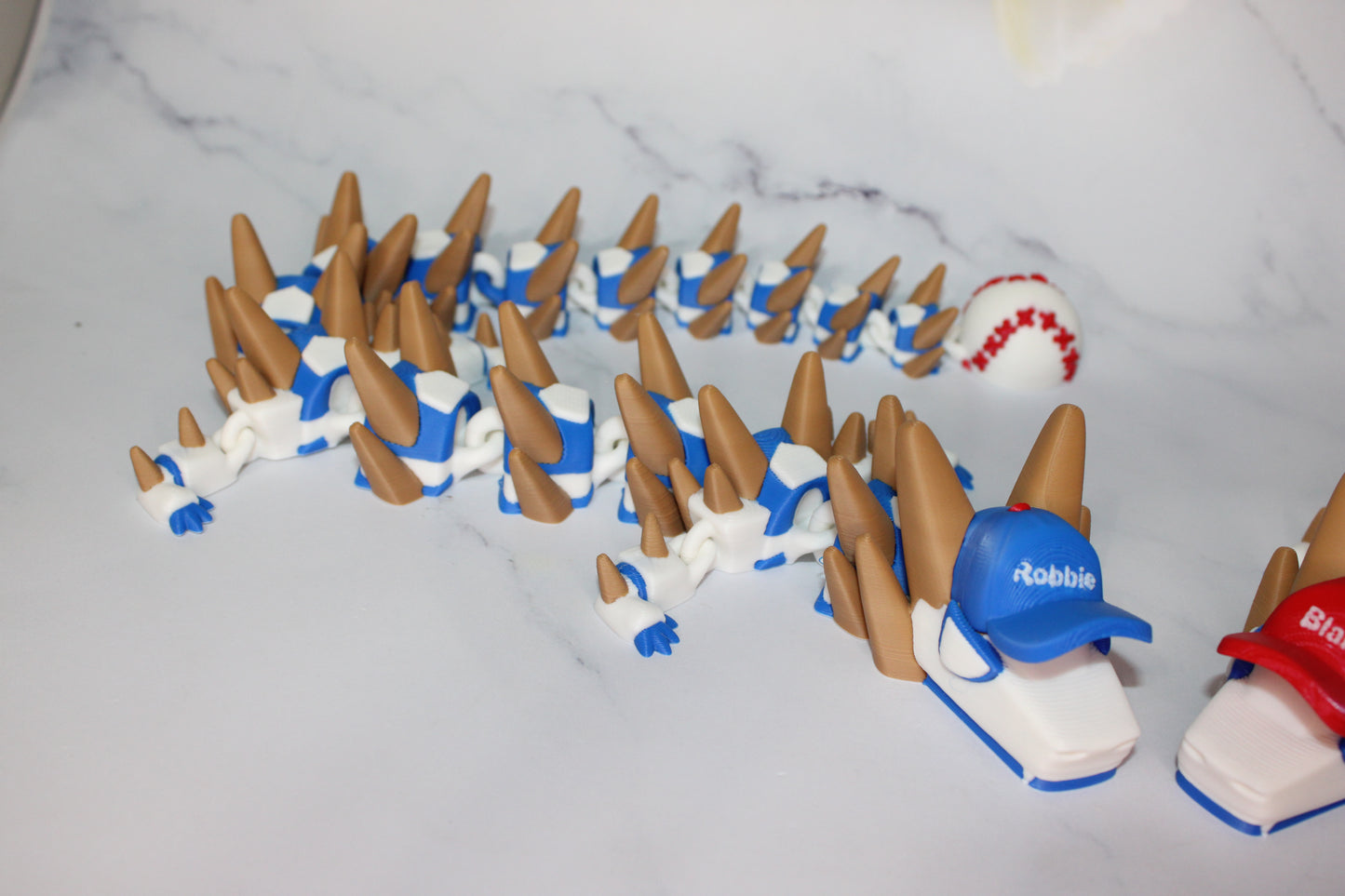 Baseball Dragon 3D Printed Articulated Figurine