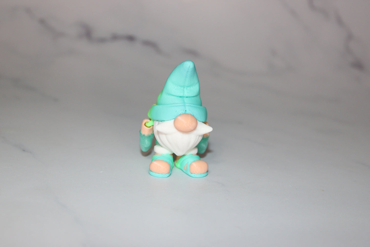 Summer Garden Gnome:3.25 in -3D Printed Articulated Figurine