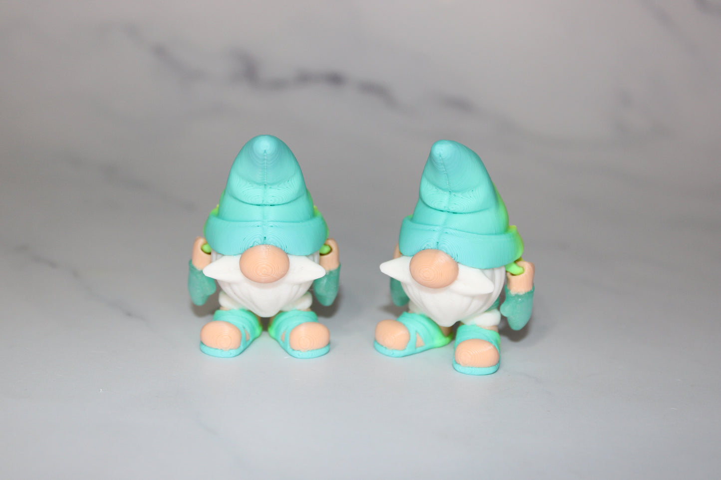 Summer Garden Gnome:3.25 in -3D Printed Articulated Figurine