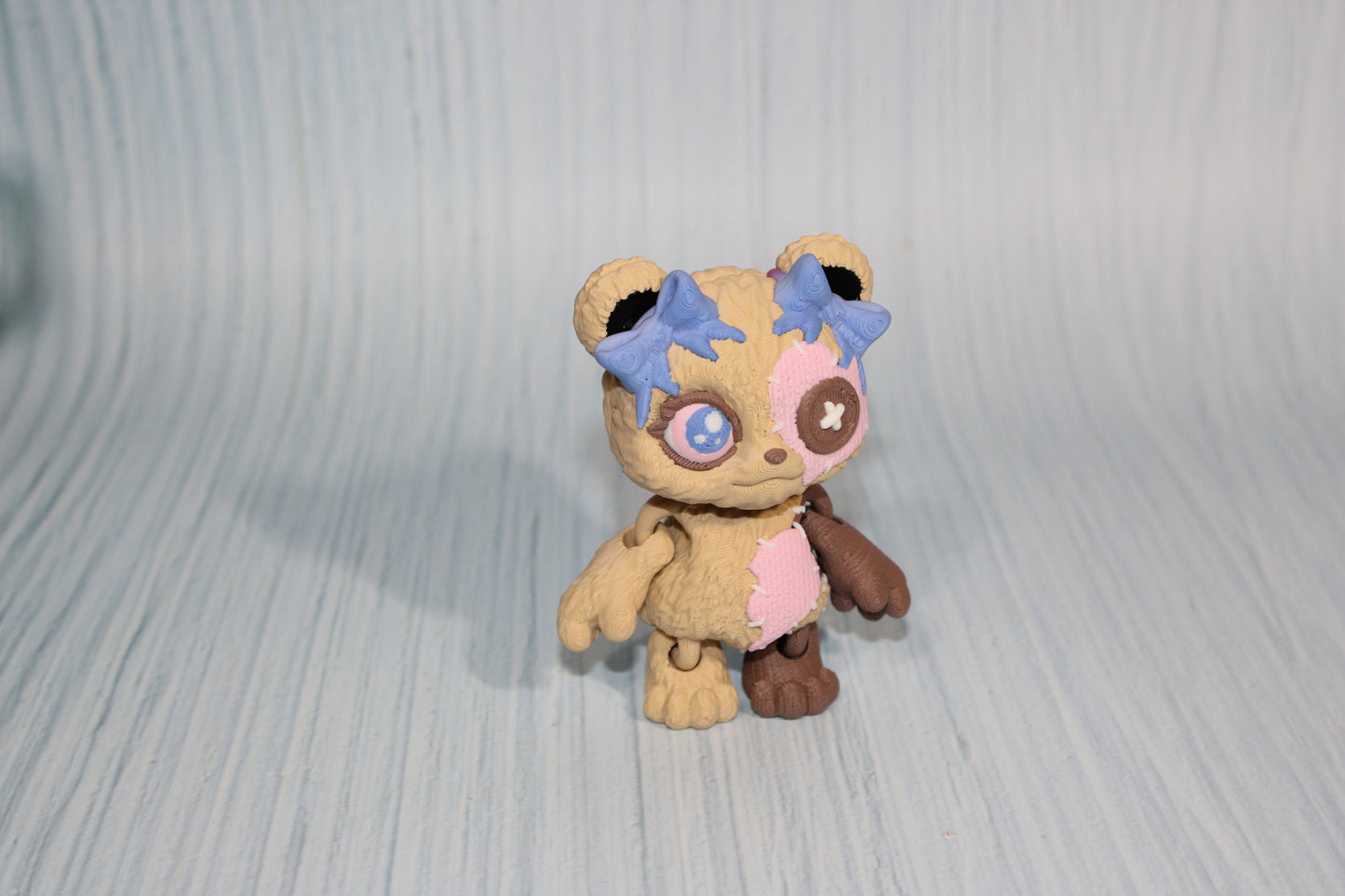 3D Printed Stuffed Teddy Bear 3.5" tall - Wonderland 3D Printing 