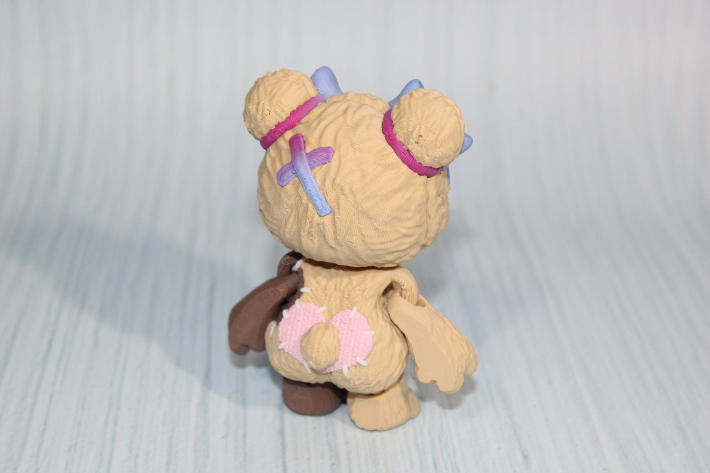3D Printed Stuffed Teddy Bear 3.5" tall - Wonderland 3D Printing 