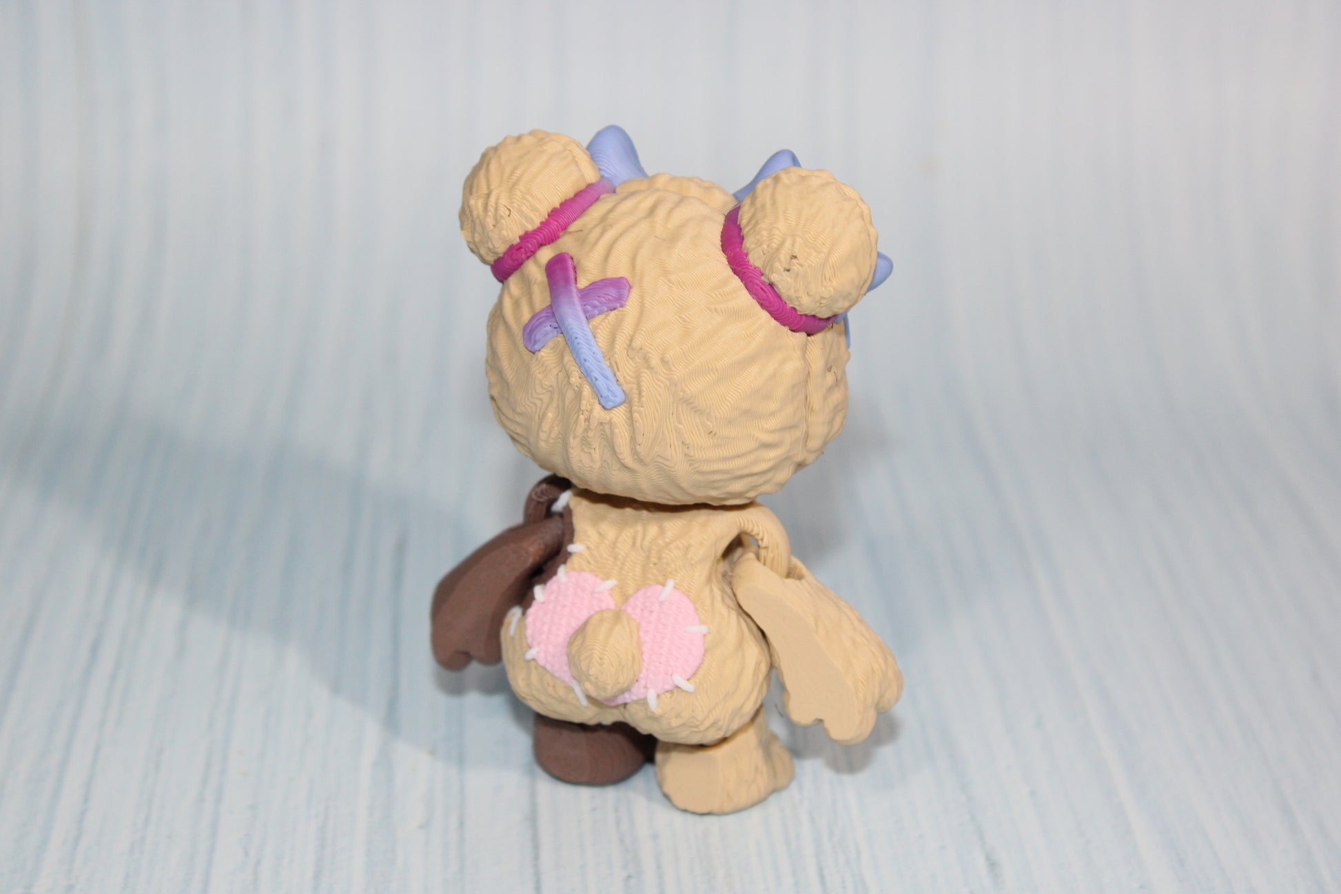 3D Printed Stuffed Teddy Bear 3.5" tall - Wonderland 3D Printing 