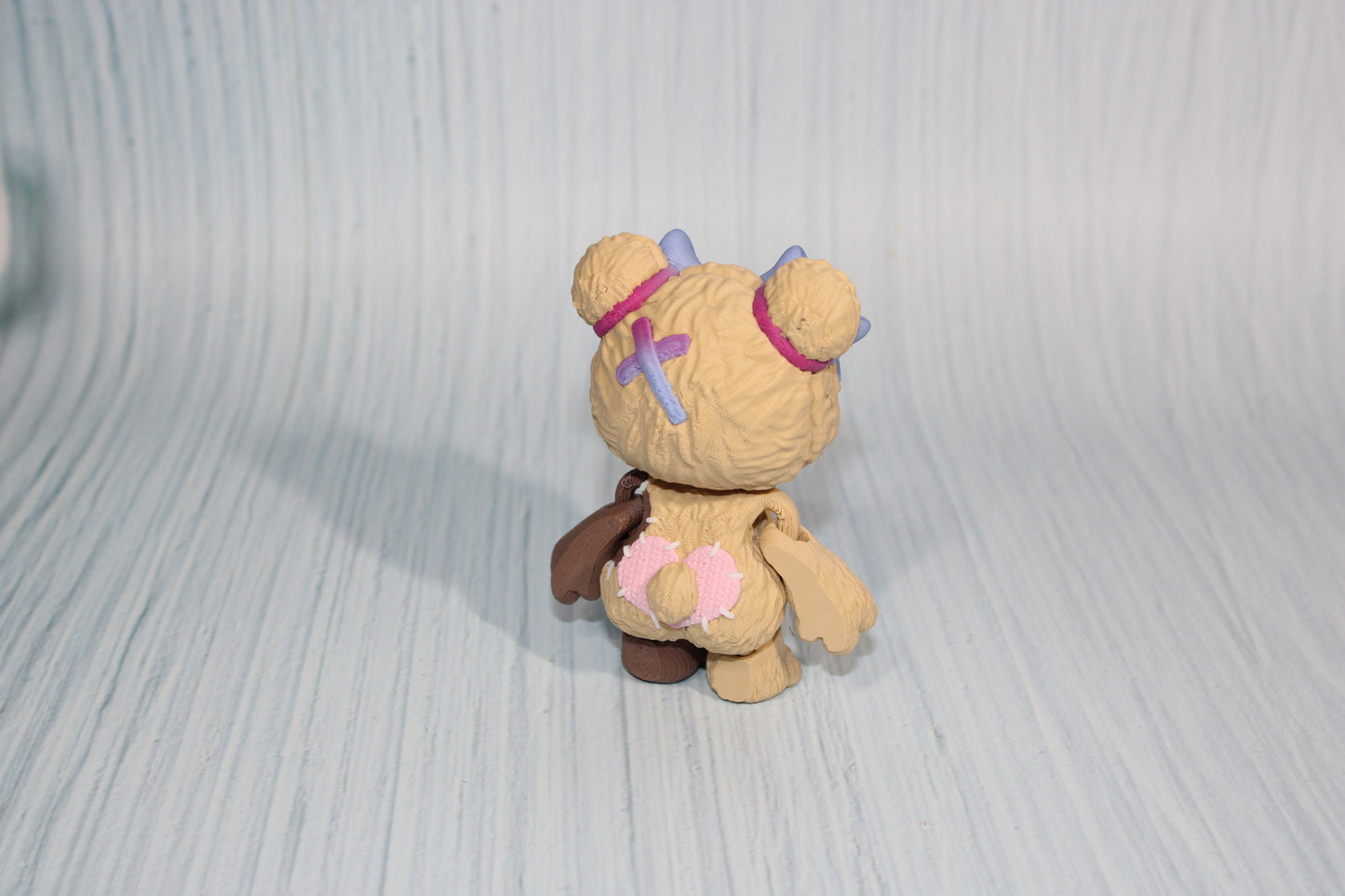 3D Printed Stuffed Teddy Bear 3.5" tall - Wonderland 3D Printing 