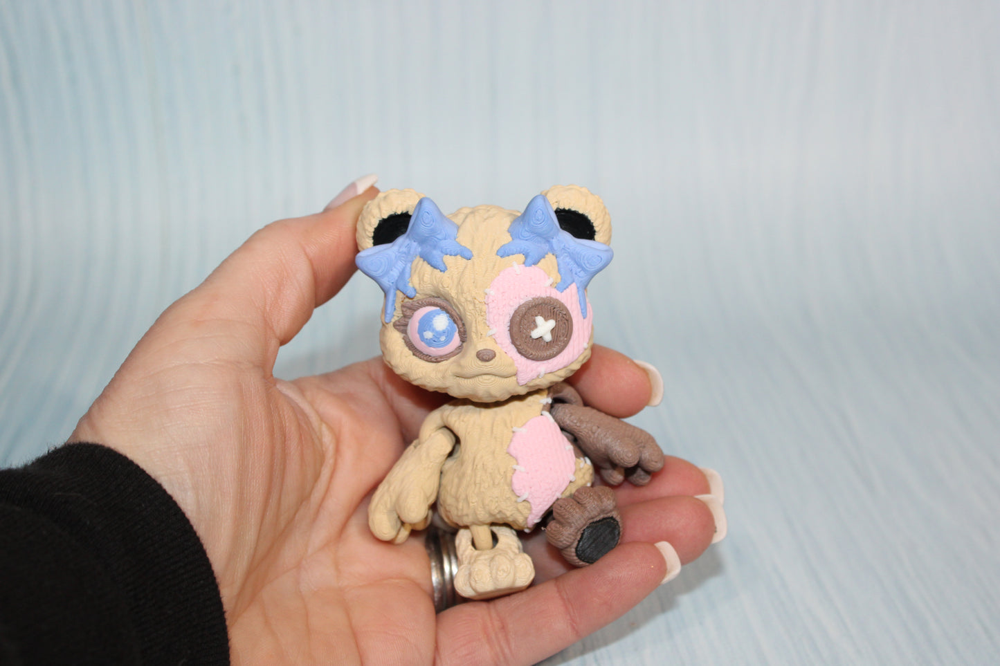 3D Printed Stuffed Teddy Bear 3.5" tall - Wonderland 3D Printing 