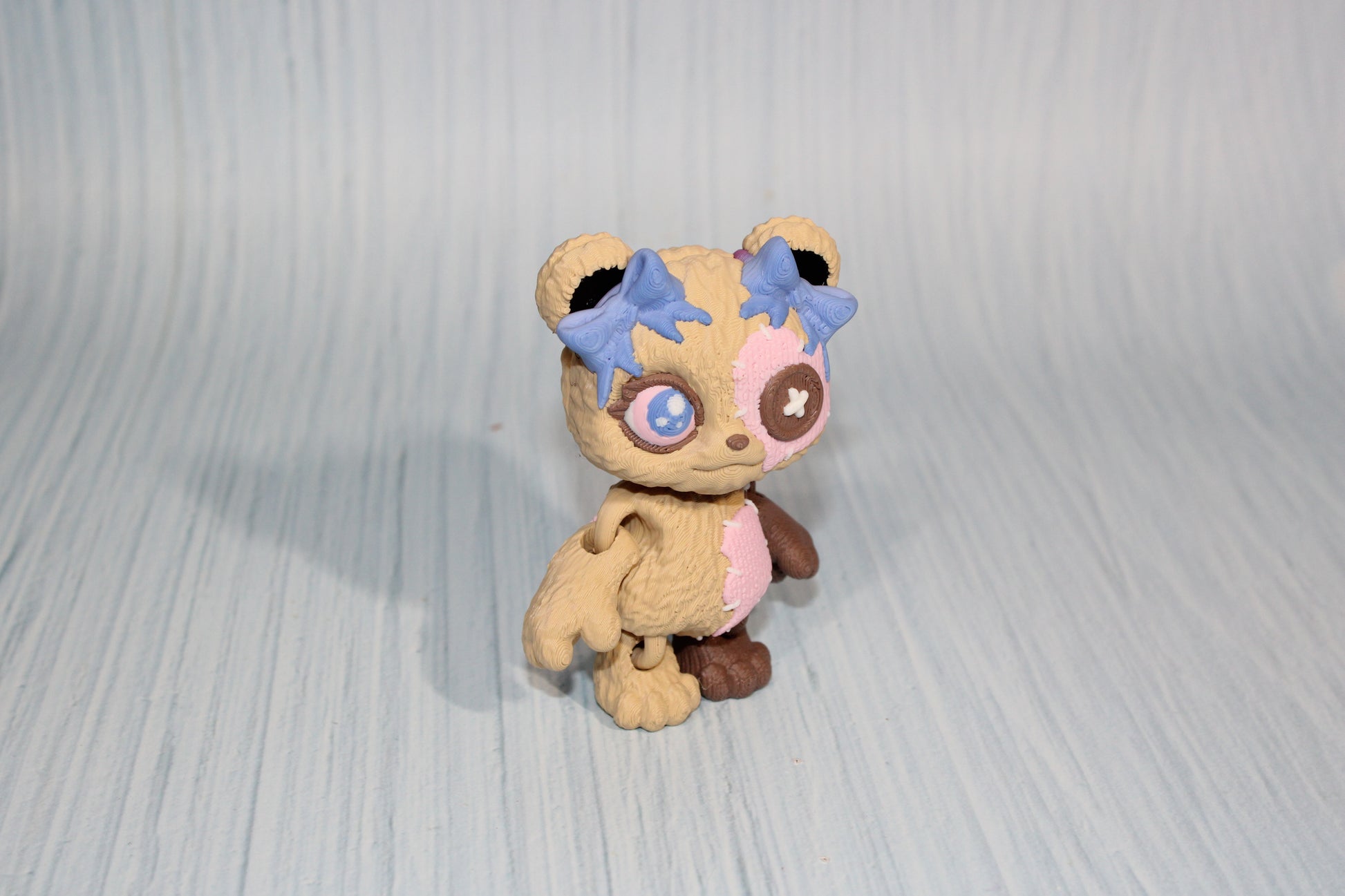 3D Printed Stuffed Teddy Bear 3.5" tall - Wonderland 3D Printing 