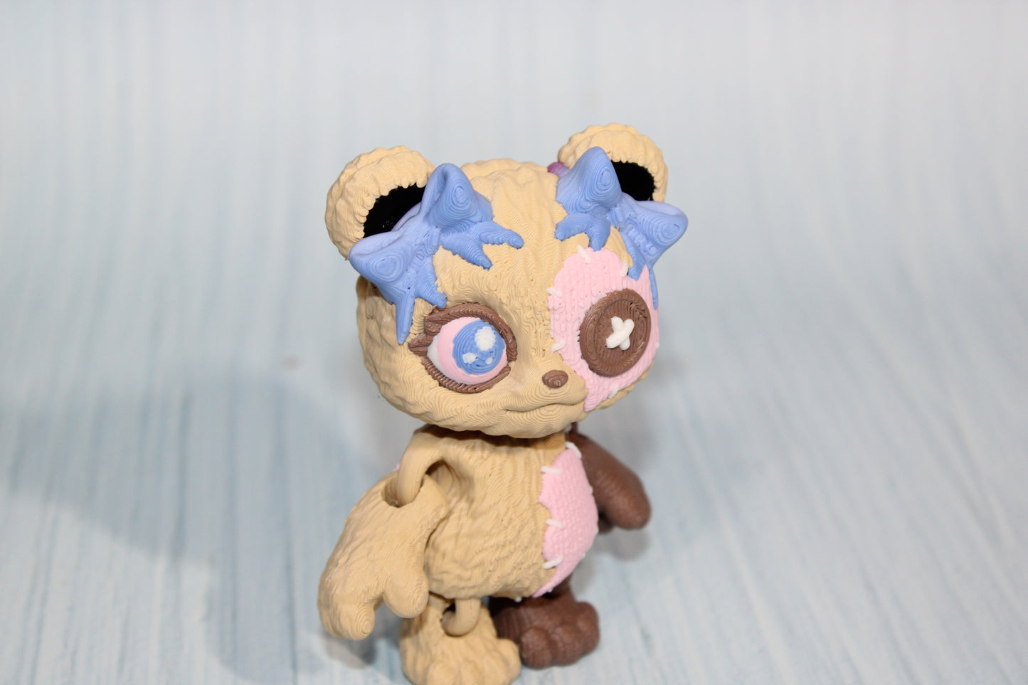 3D Printed Stuffed Teddy Bear 3.5" tall - Wonderland 3D Printing 